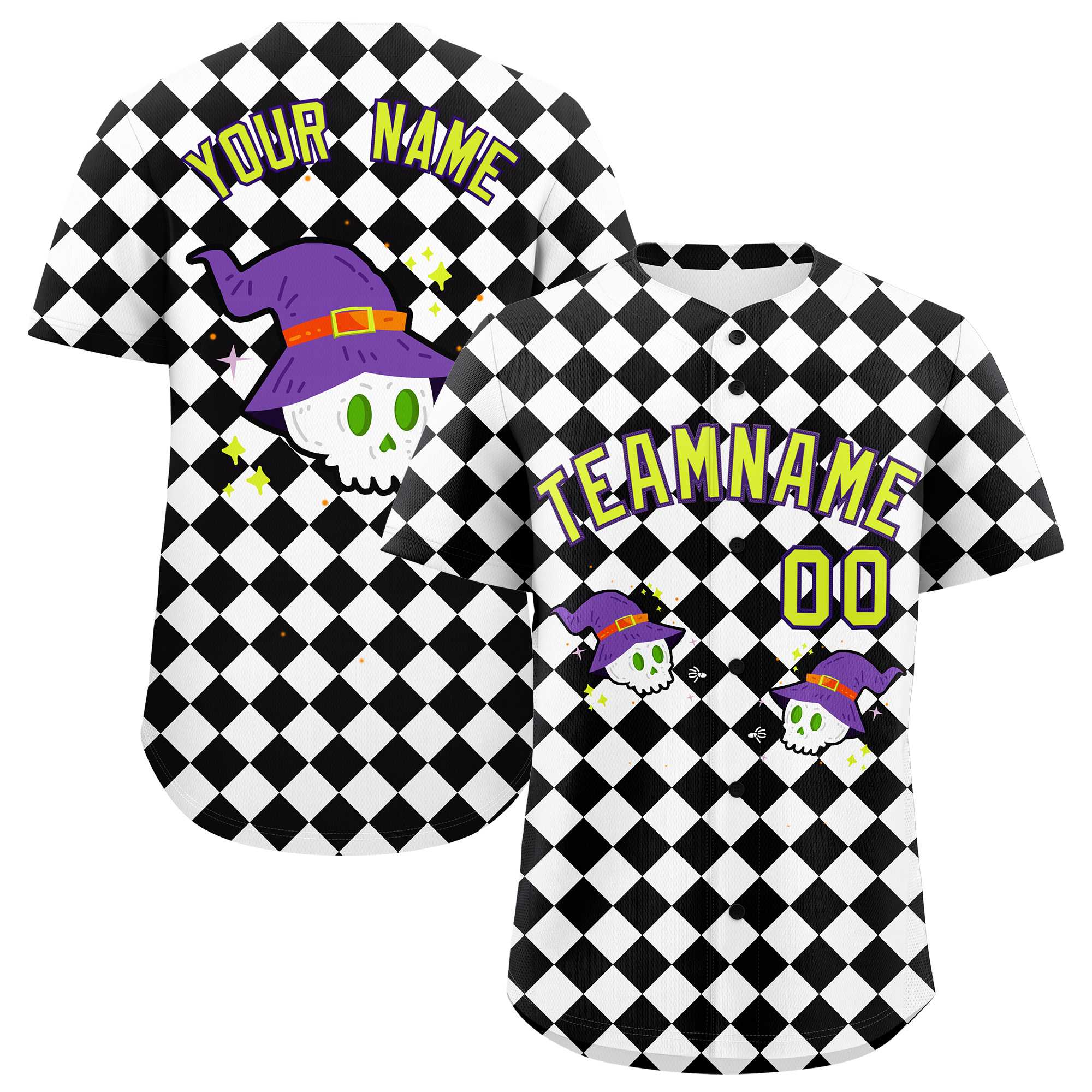 Custom Multi Color Halloween Authentic Baseball Jersey