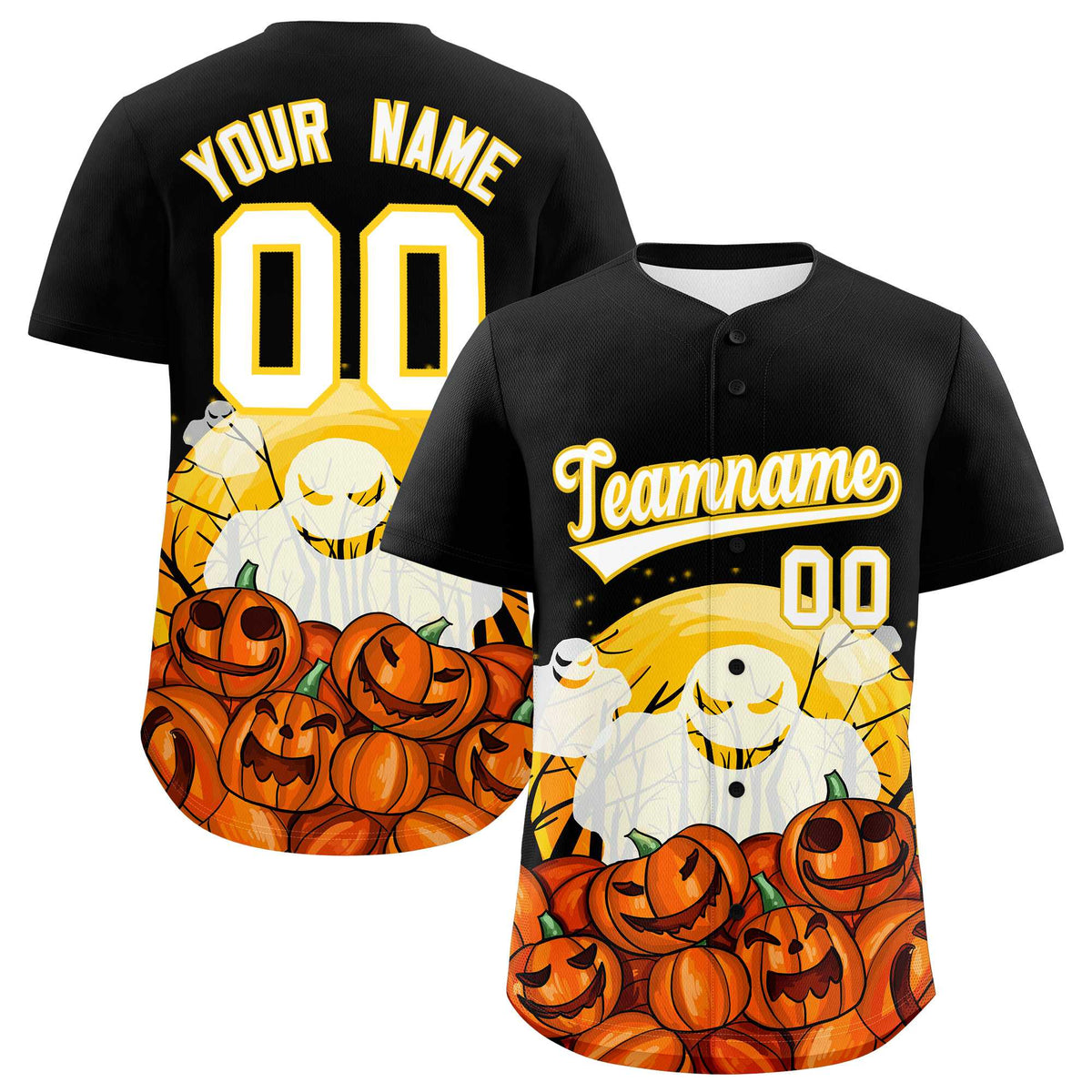 Custom Multi Color Halloween Authentic Baseball Jersey