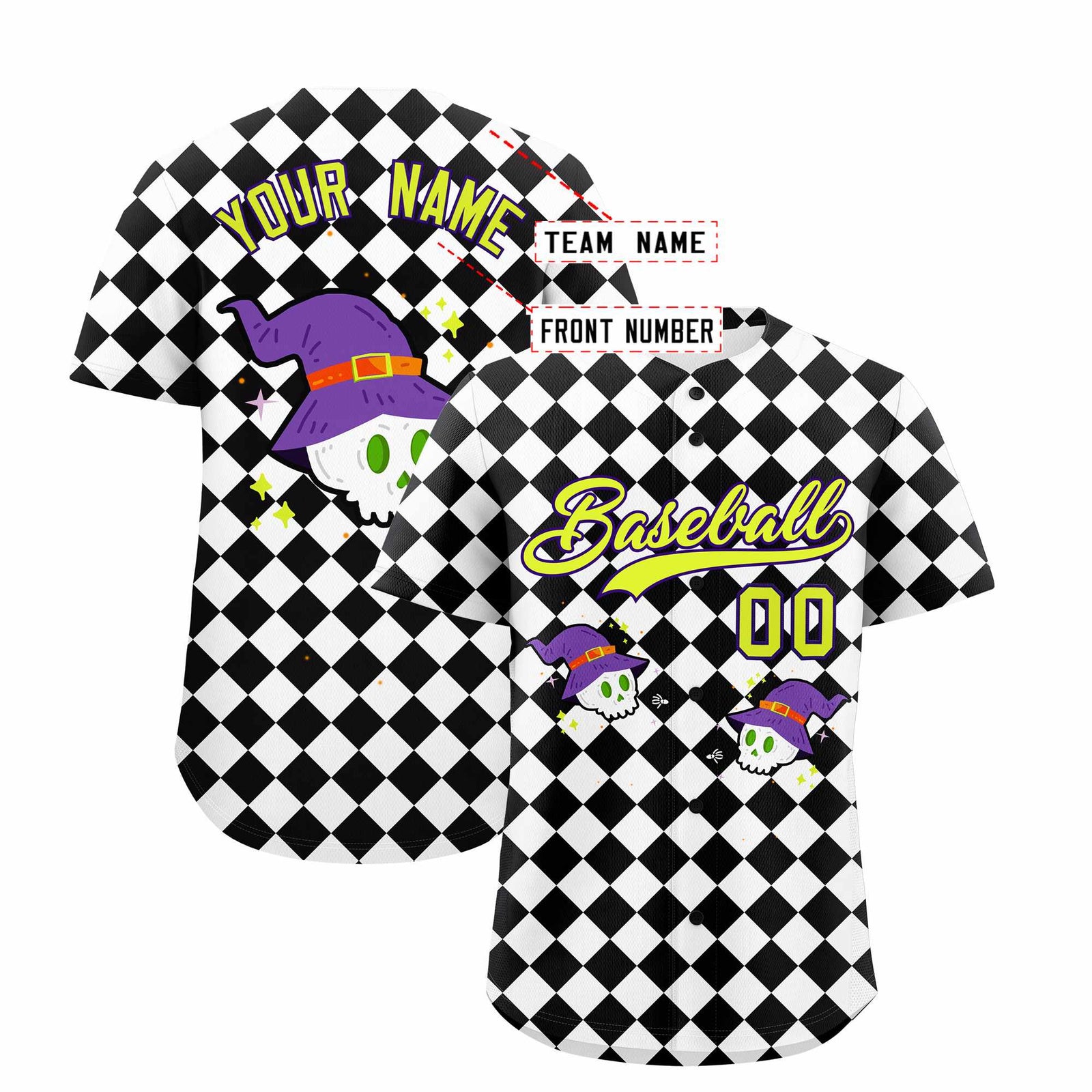 Custom Multi Color Halloween Authentic Baseball Jersey