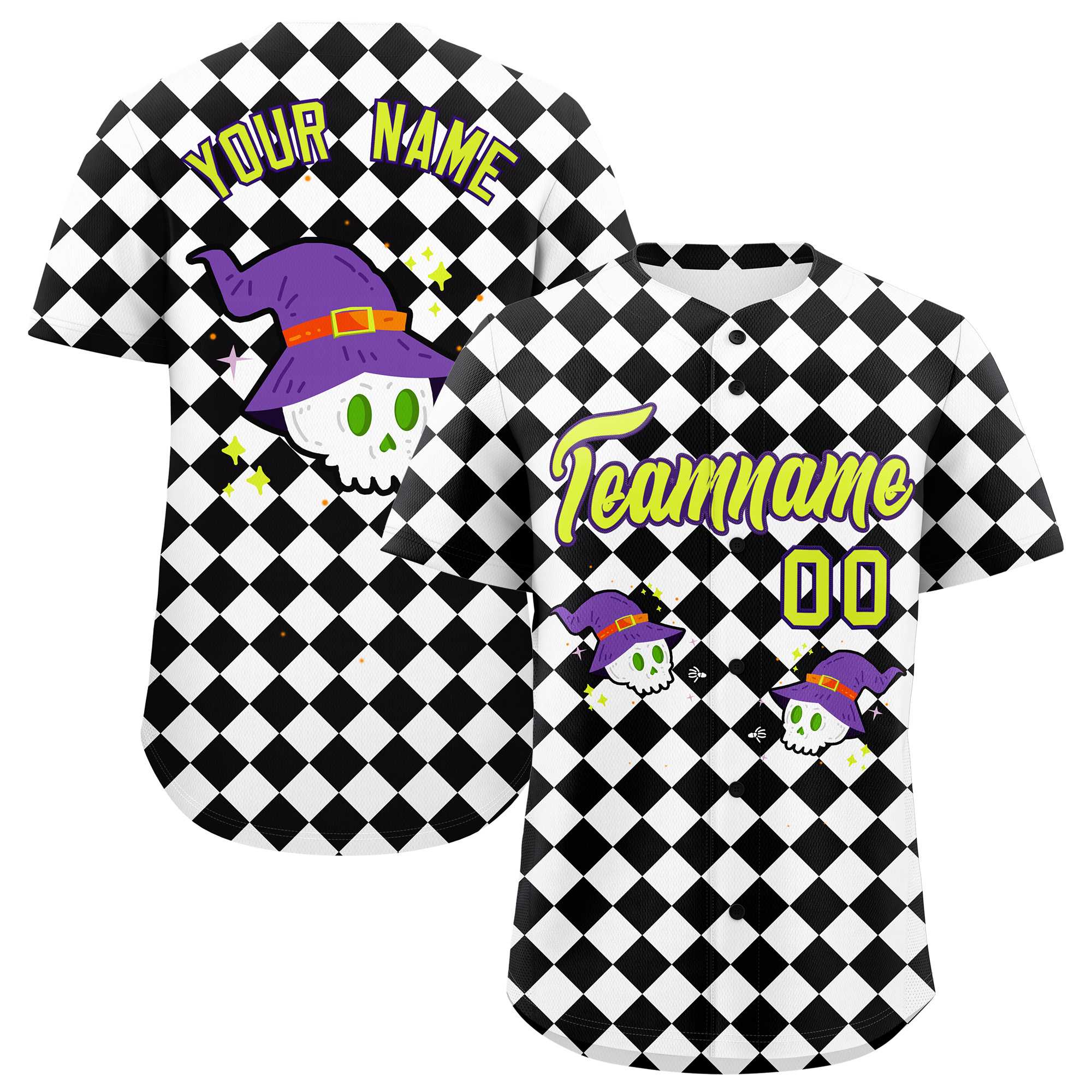 Custom Multi Color Halloween Authentic Baseball Jersey