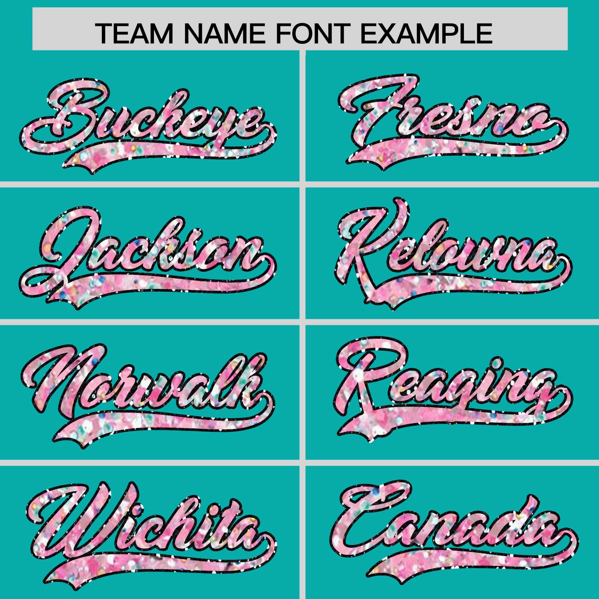 Custom Aqua Fine Sparkle Personalized Baseball Sports Uniform