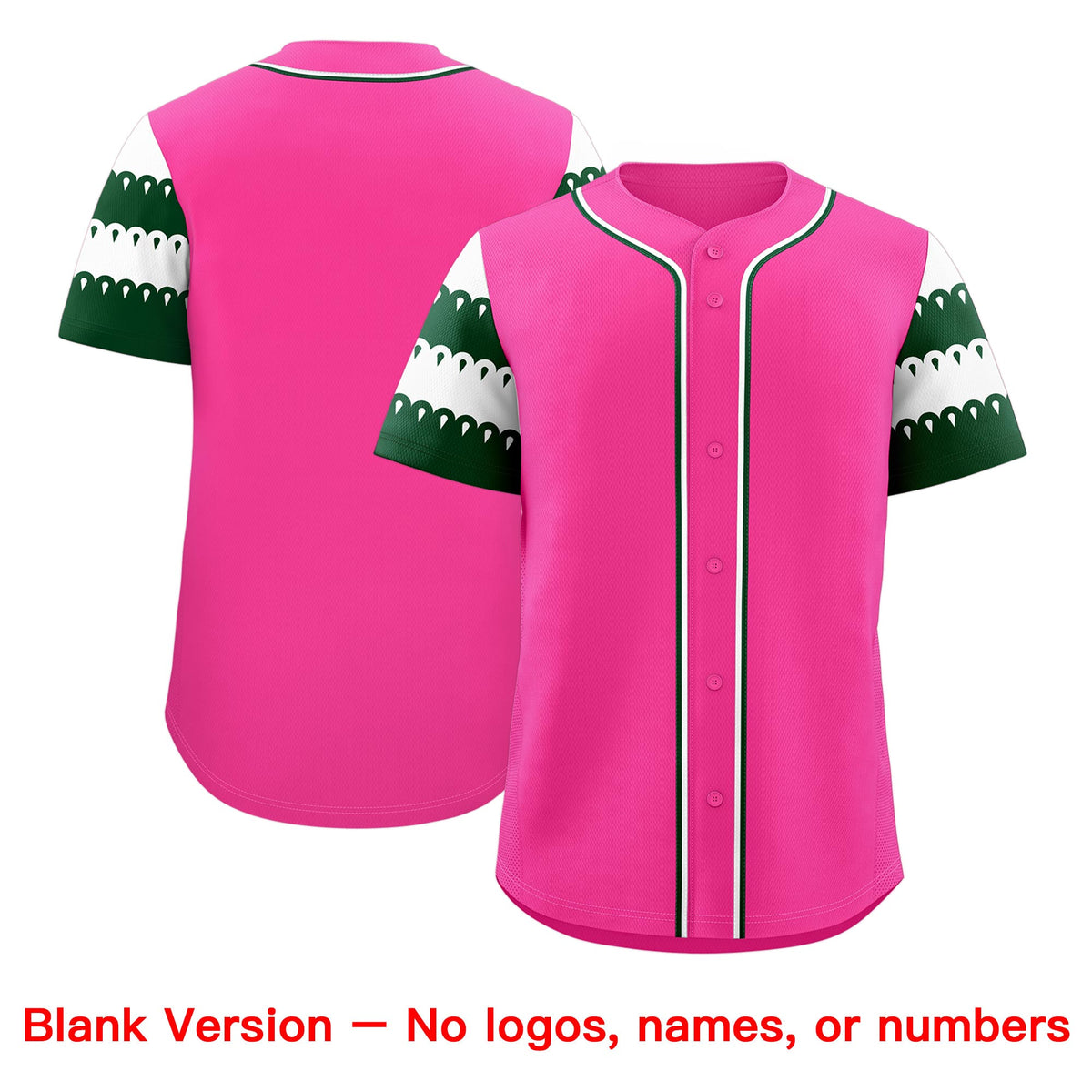 Custom Pink Green White Sleeve Flag Lace Baseball Jersey | Sublimation Printed &amp; Embroidery,Add Name and Numbern,Perfect for Teams | KXKSHOP