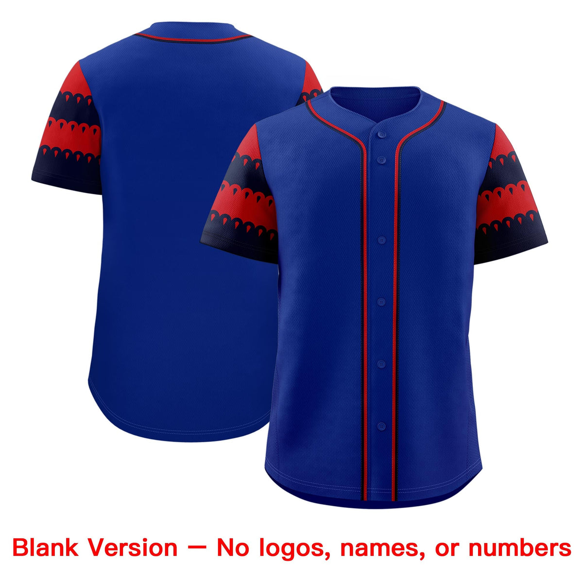 Custom Royal Red Navy Sleeve Flag Lace Baseball Jersey | Sublimation Printed &amp; Embroidery,Add Name and Numbern,Perfect for Teams | KXKSHOP