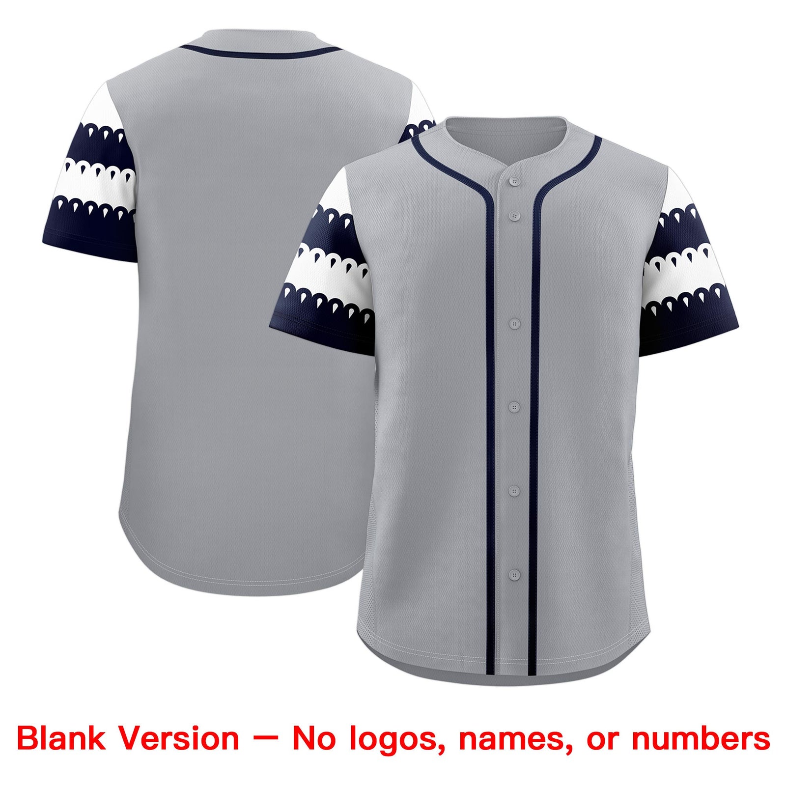 Custom Gray Navy White Sleeve Flag Lace Baseball Jersey | Sublimation Printed & Embroidery,Add Name and Numbern,Perfect for Teams | KXKSHOP