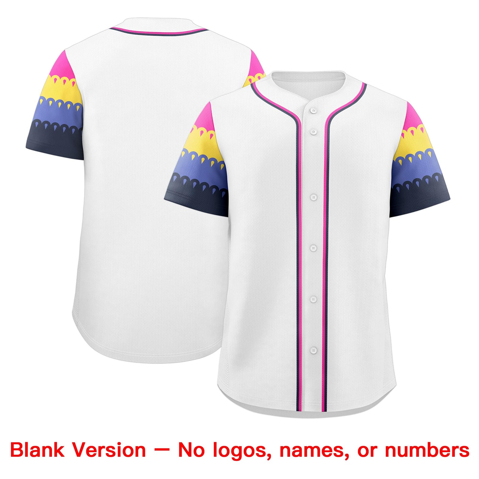 Custom White Rose Red Navy Sleeve Flag Lace Baseball Jersey | Sublimation Printed & Embroidery,Add Name and Numbern,Perfect for Teams | KXKSHOP