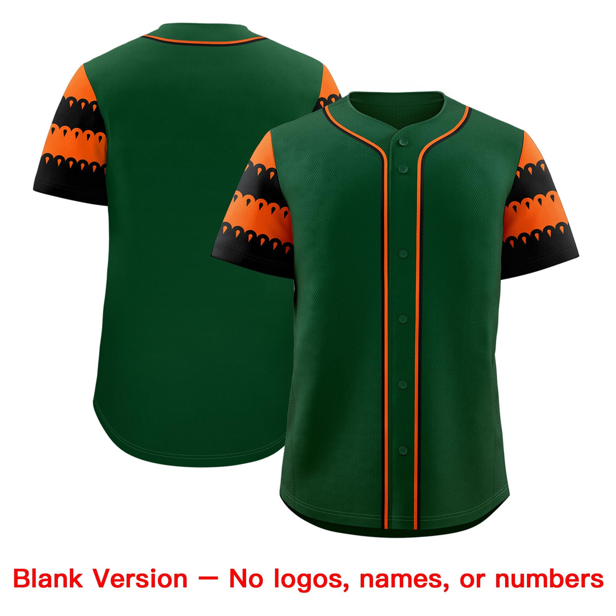 Custom Green Orange Black Sleeve Flag Lace Baseball Jersey | Sublimation Printed &amp; Embroidery,Add Name and Numbern,Perfect for Teams | KXKSHOP