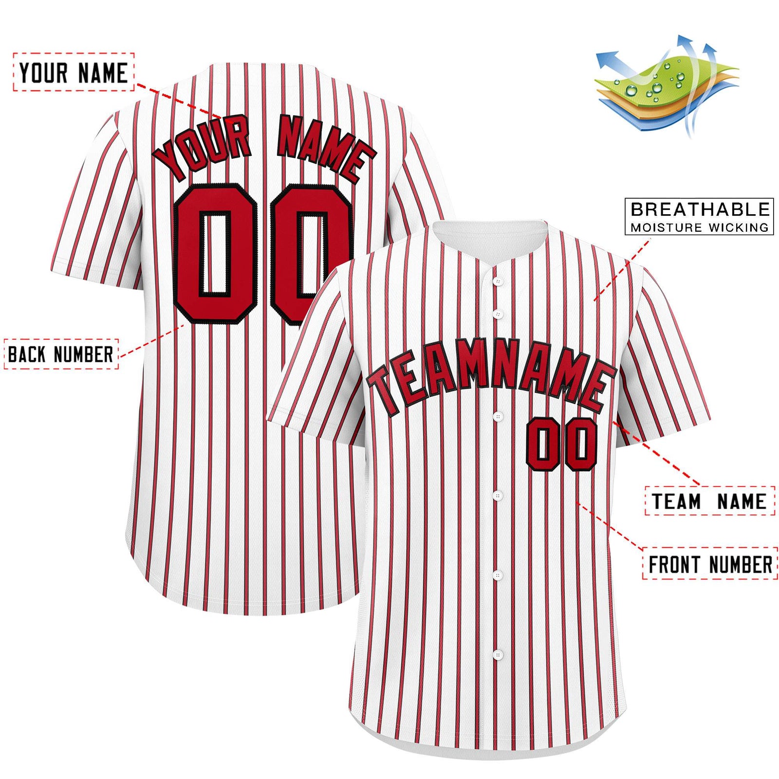 Custom White Black Tricolor Stripe Fashion Authentic Baseball Jersey