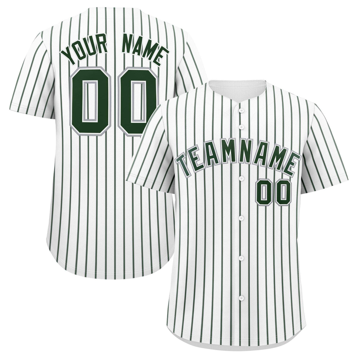 Custom White Gray Tricolor Stripe Fashion Authentic Baseball Jersey