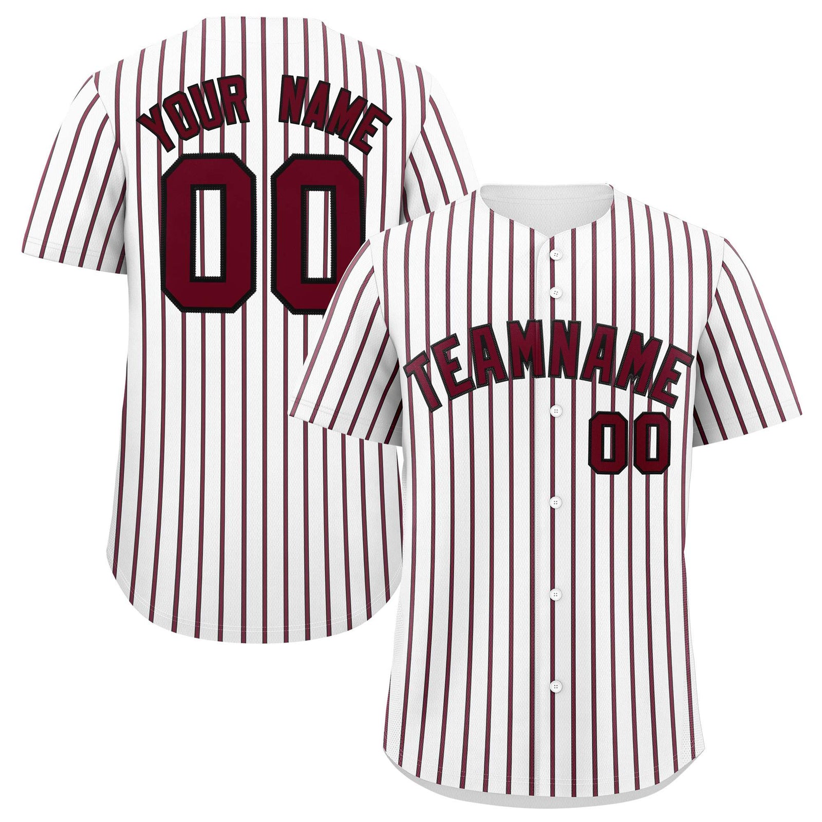 Custom White Black Tricolor Stripe Fashion Authentic Baseball Jersey