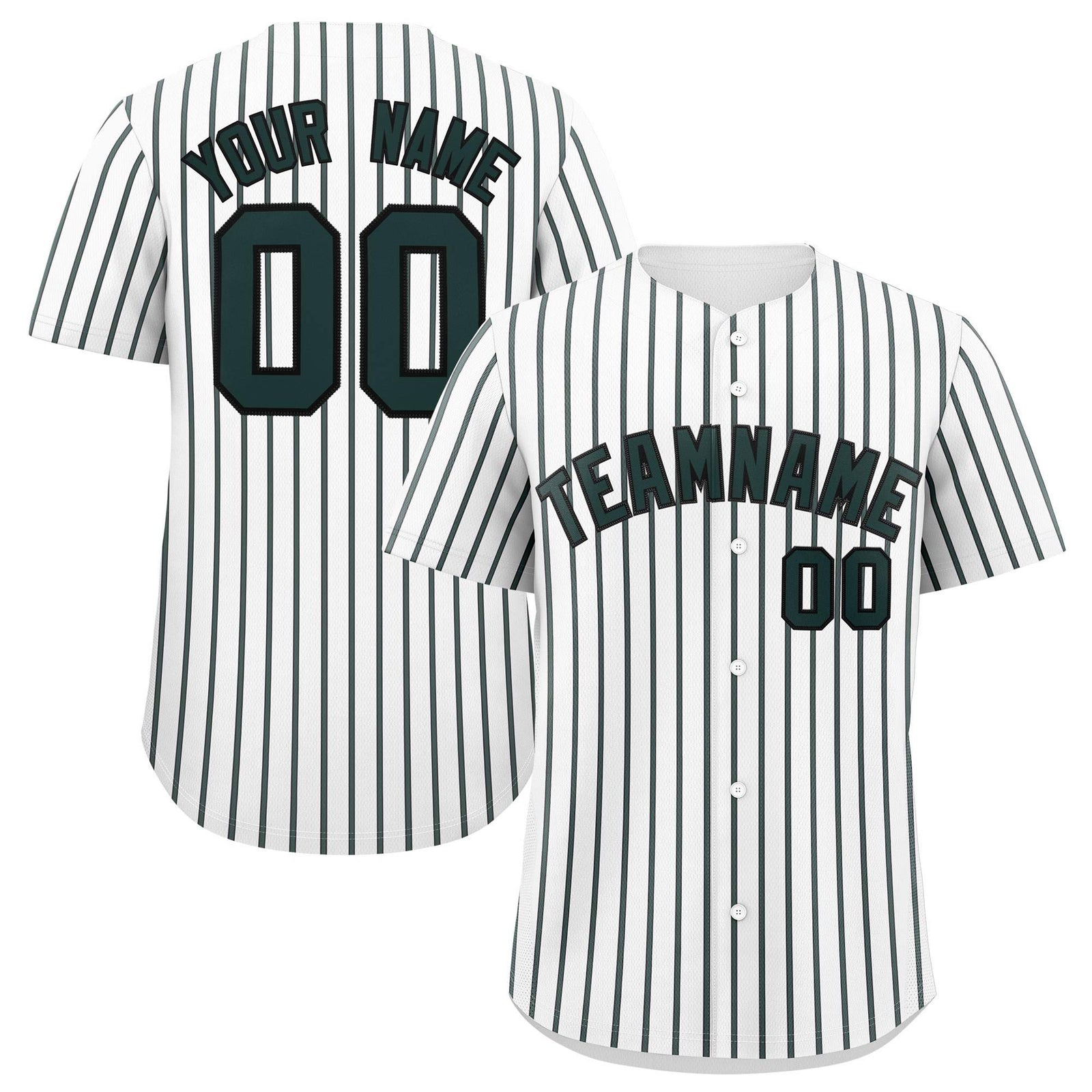Custom White Black Tricolor Stripe Fashion Authentic Baseball Jersey