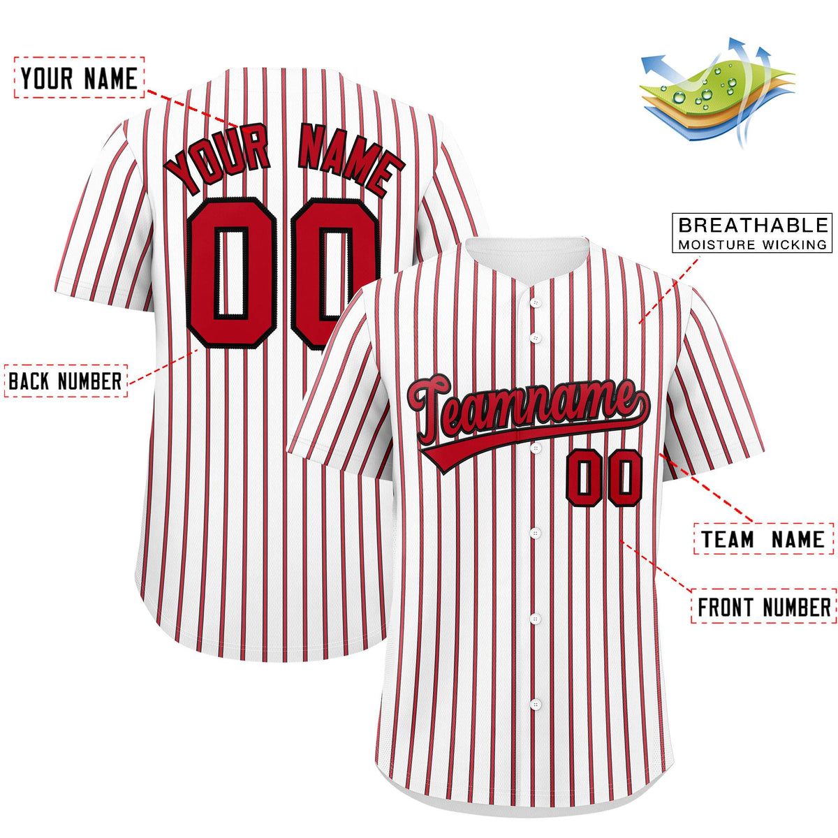 Custom White Black Tricolor Stripe Fashion Authentic Baseball Jersey