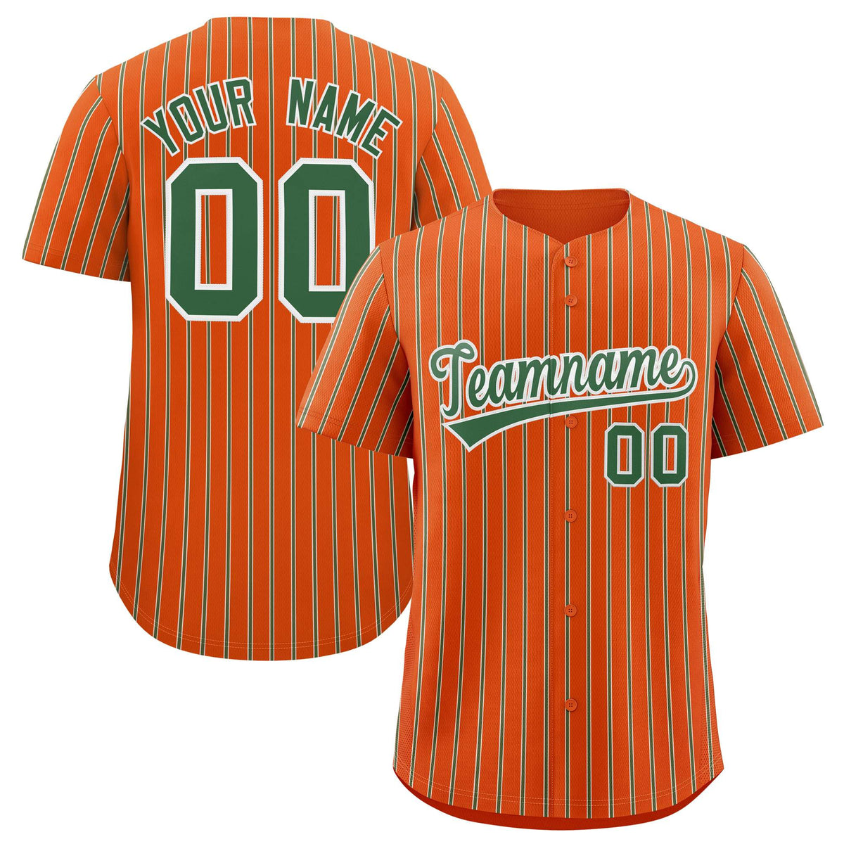 Custom Orange White Tricolor Stripe Fashion Authentic Baseball Jersey