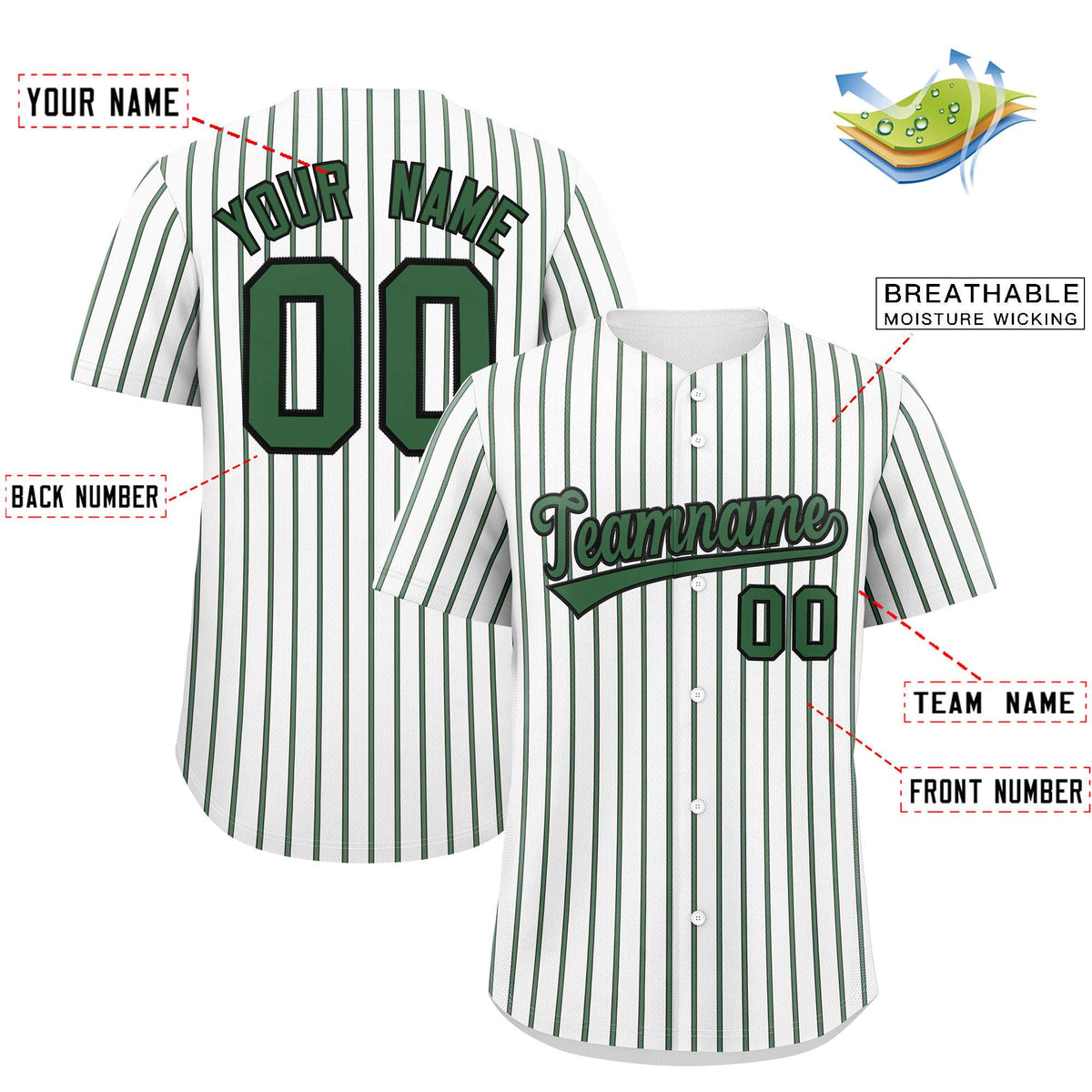 Custom White Black Tricolor Stripe Fashion Authentic Baseball Jersey
