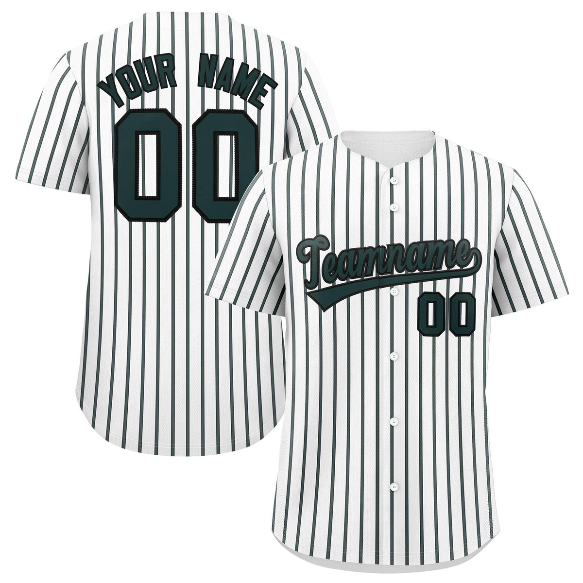 Custom White Black Tricolor Stripe Fashion Authentic Baseball Jersey