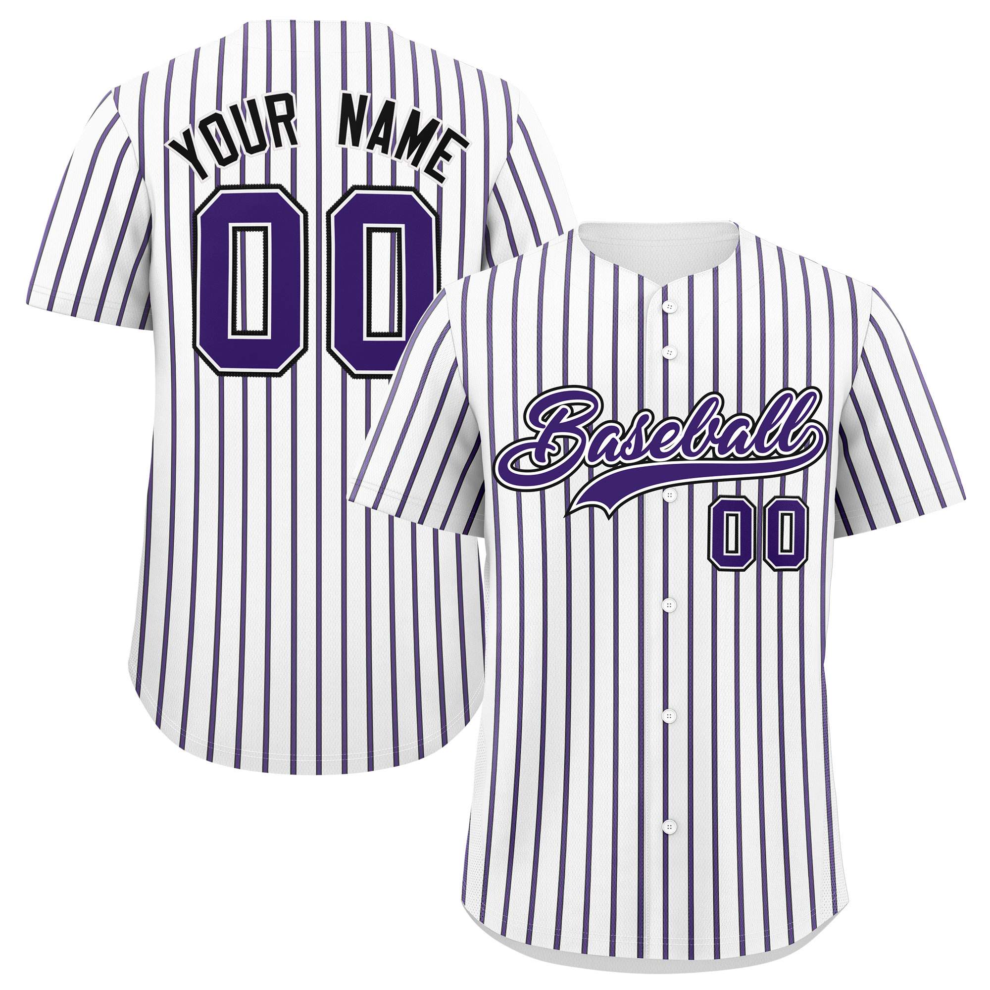 Custom White Black Tricolor Stripe Fashion Authentic Baseball Jersey