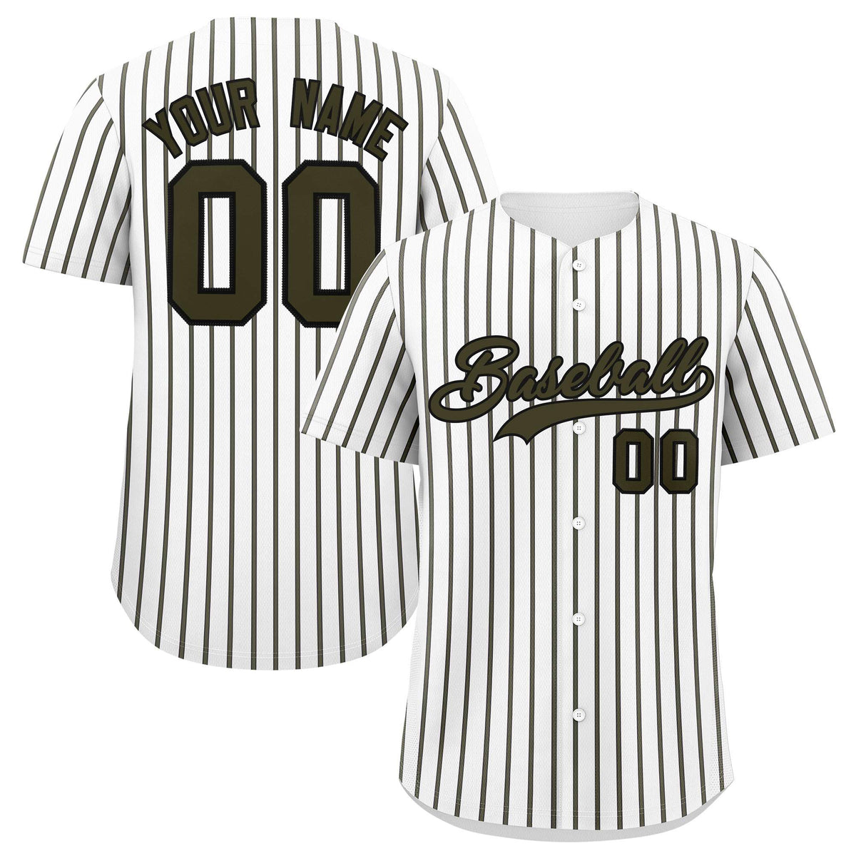 Custom White Black Tricolor Stripe Fashion Authentic Baseball Jersey