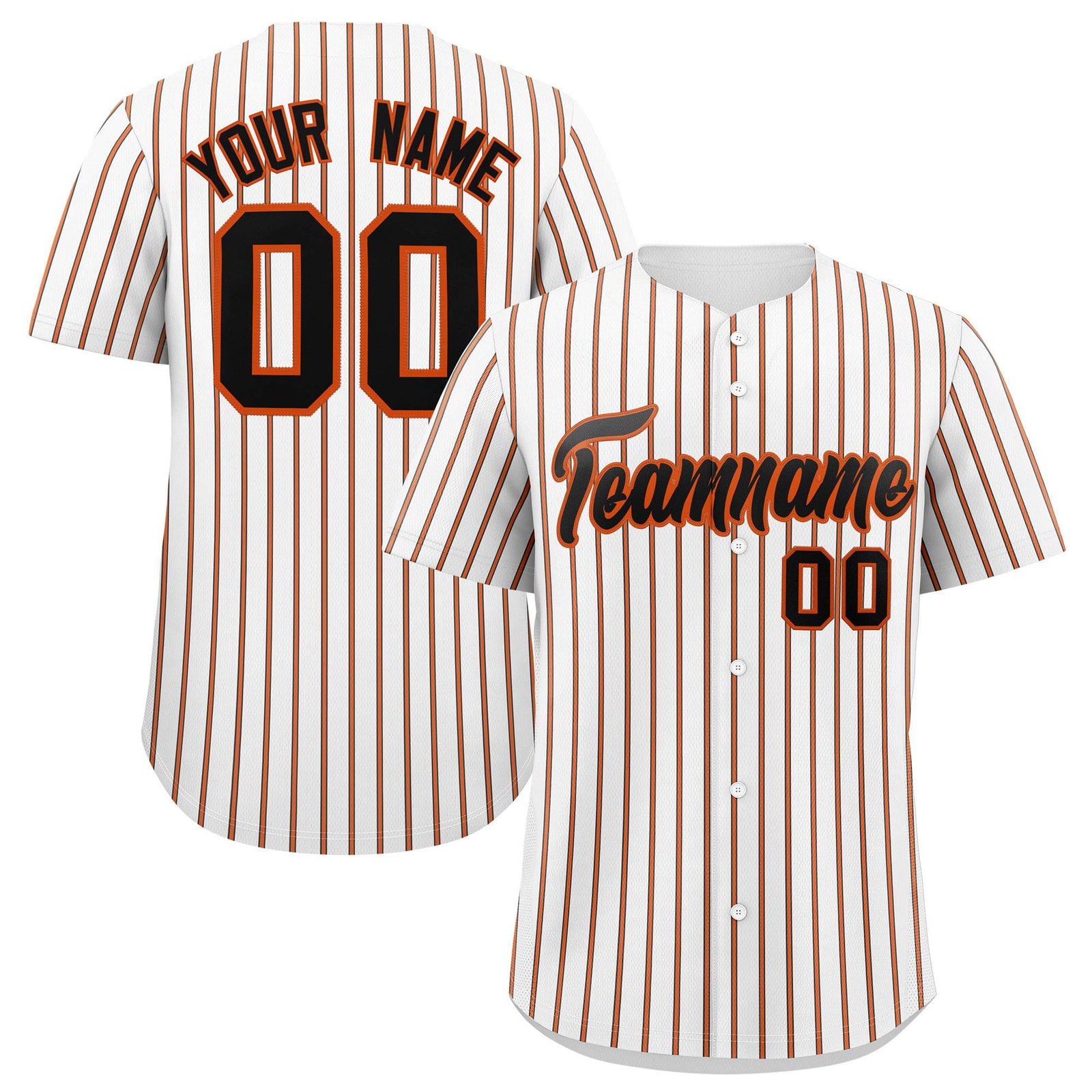 Custom White Black Tricolor Stripe Fashion Authentic Baseball Jersey