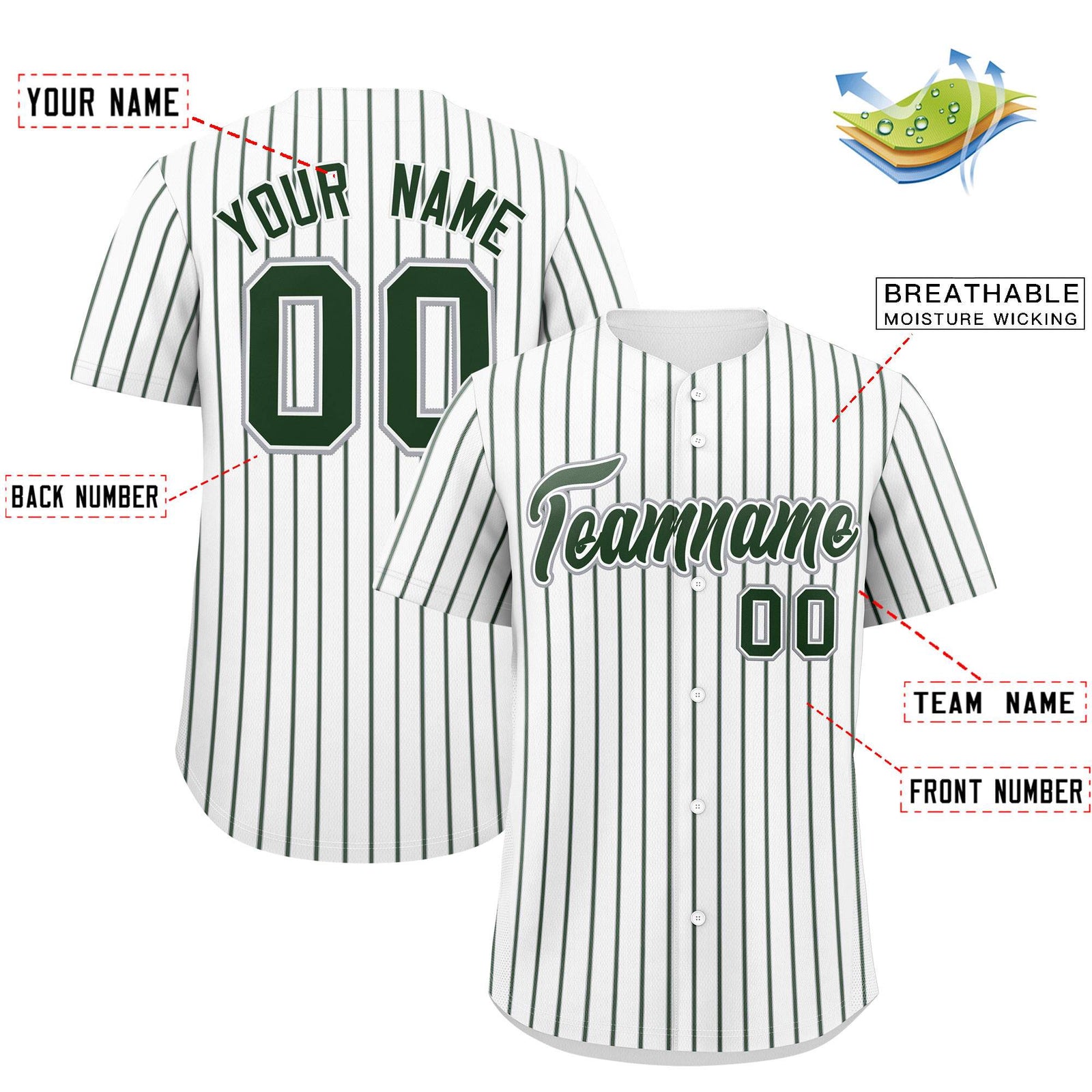 Custom White Gray Tricolor Stripe Fashion Authentic Baseball Jersey