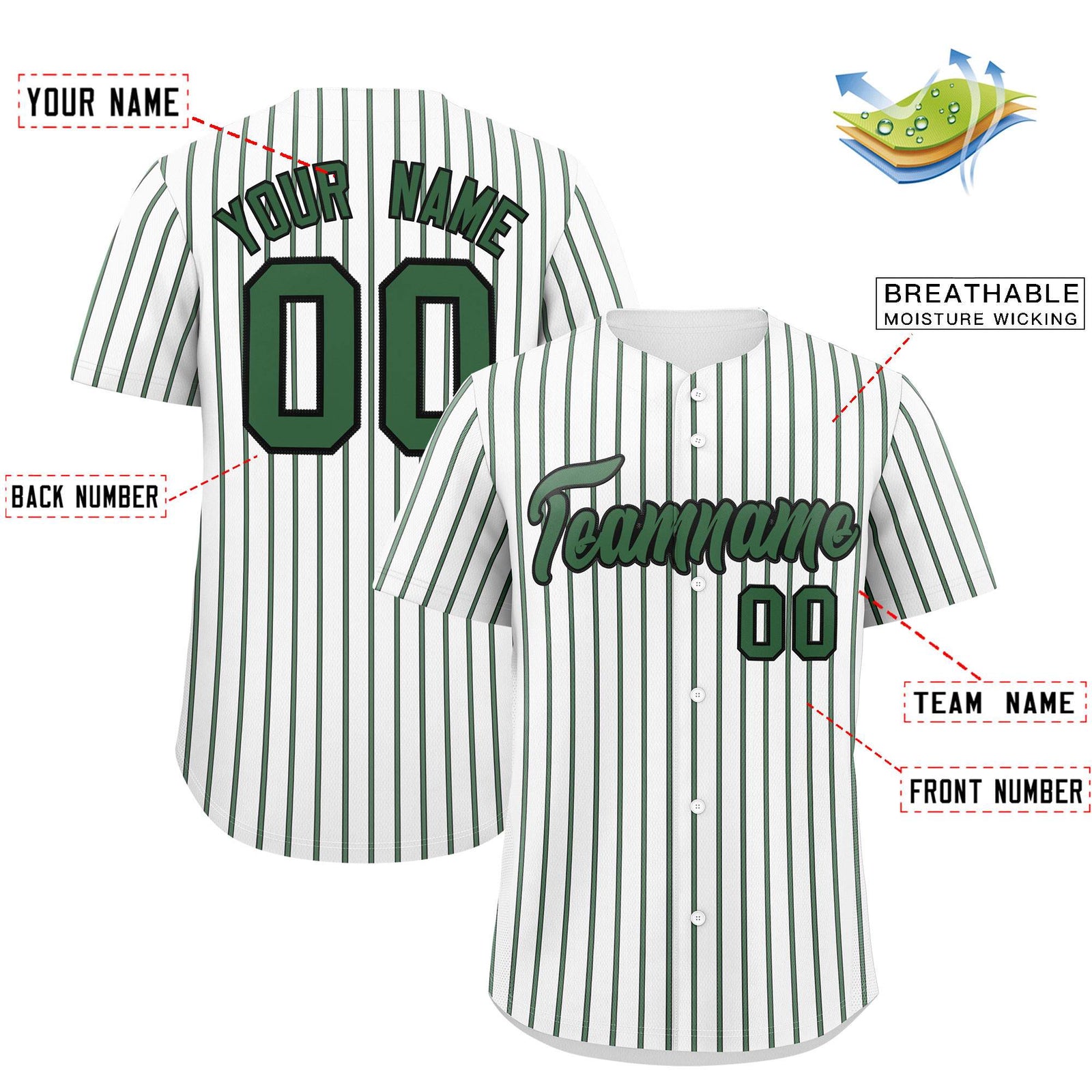Custom White Black Tricolor Stripe Fashion Authentic Baseball Jersey
