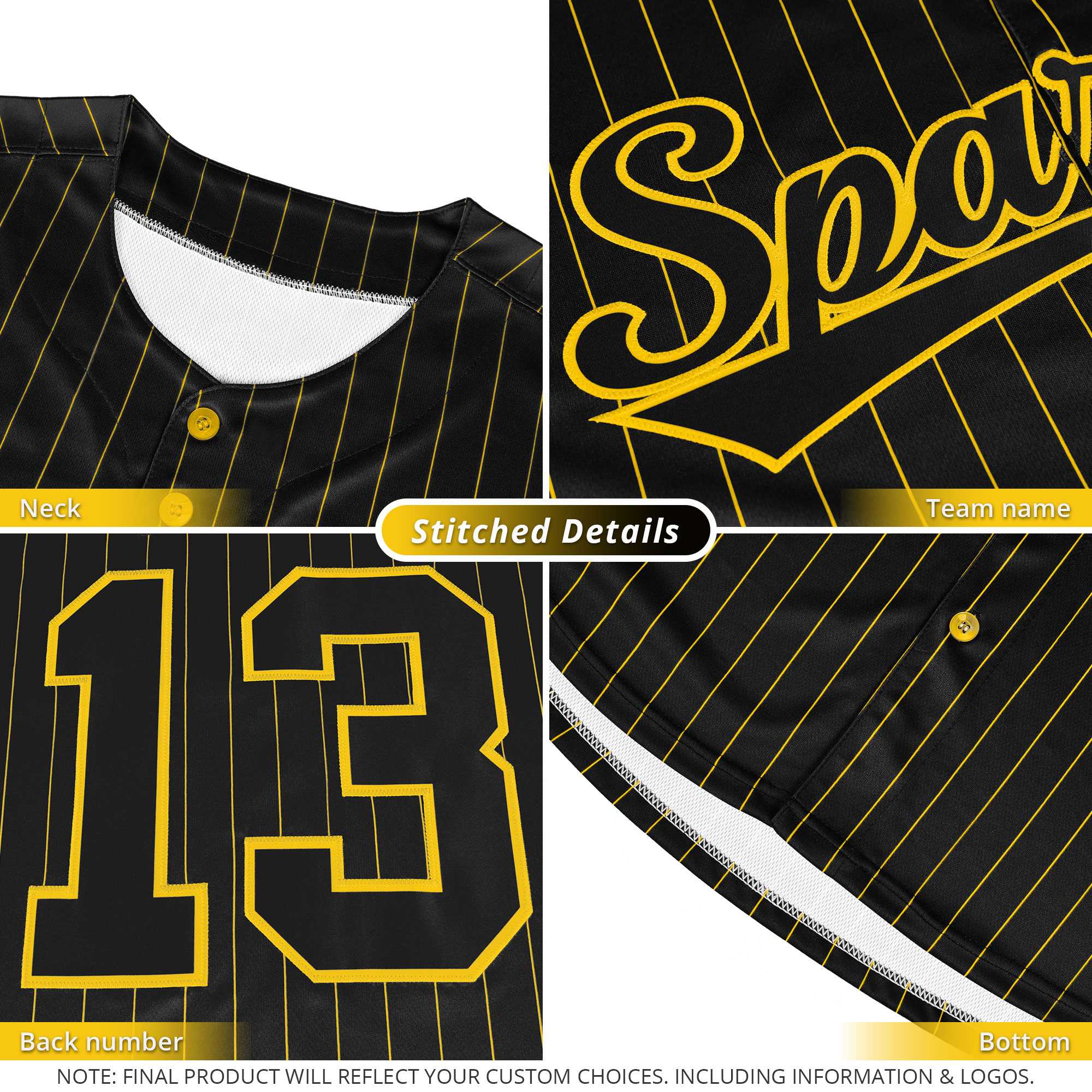 Custom Navy Khaki Tricolor Stripe Fashion Authentic Baseball Jersey