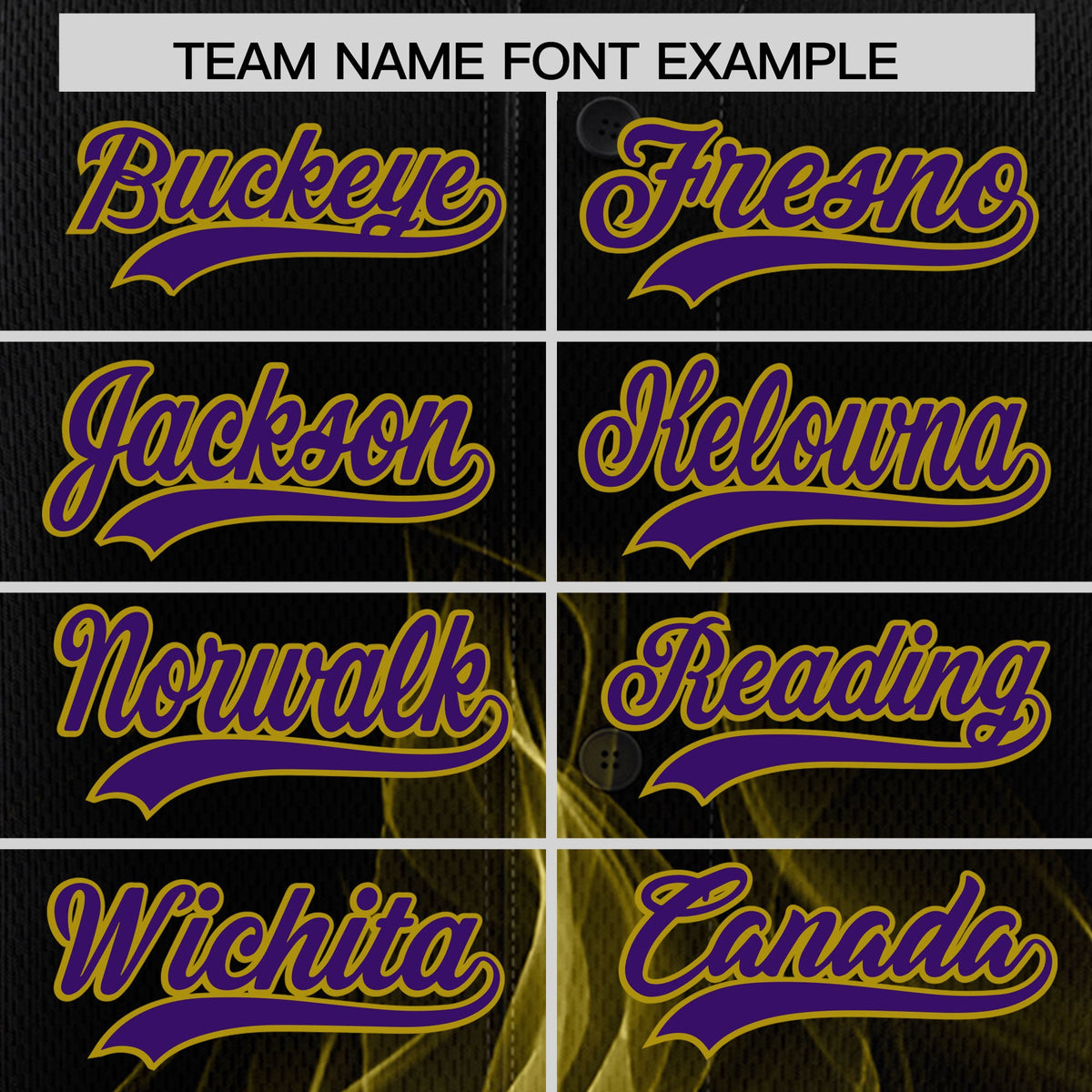Custom Black Purple Old Gold Flame Graffiti Pattern Personalization Baseball Jersey| KXKSHOP