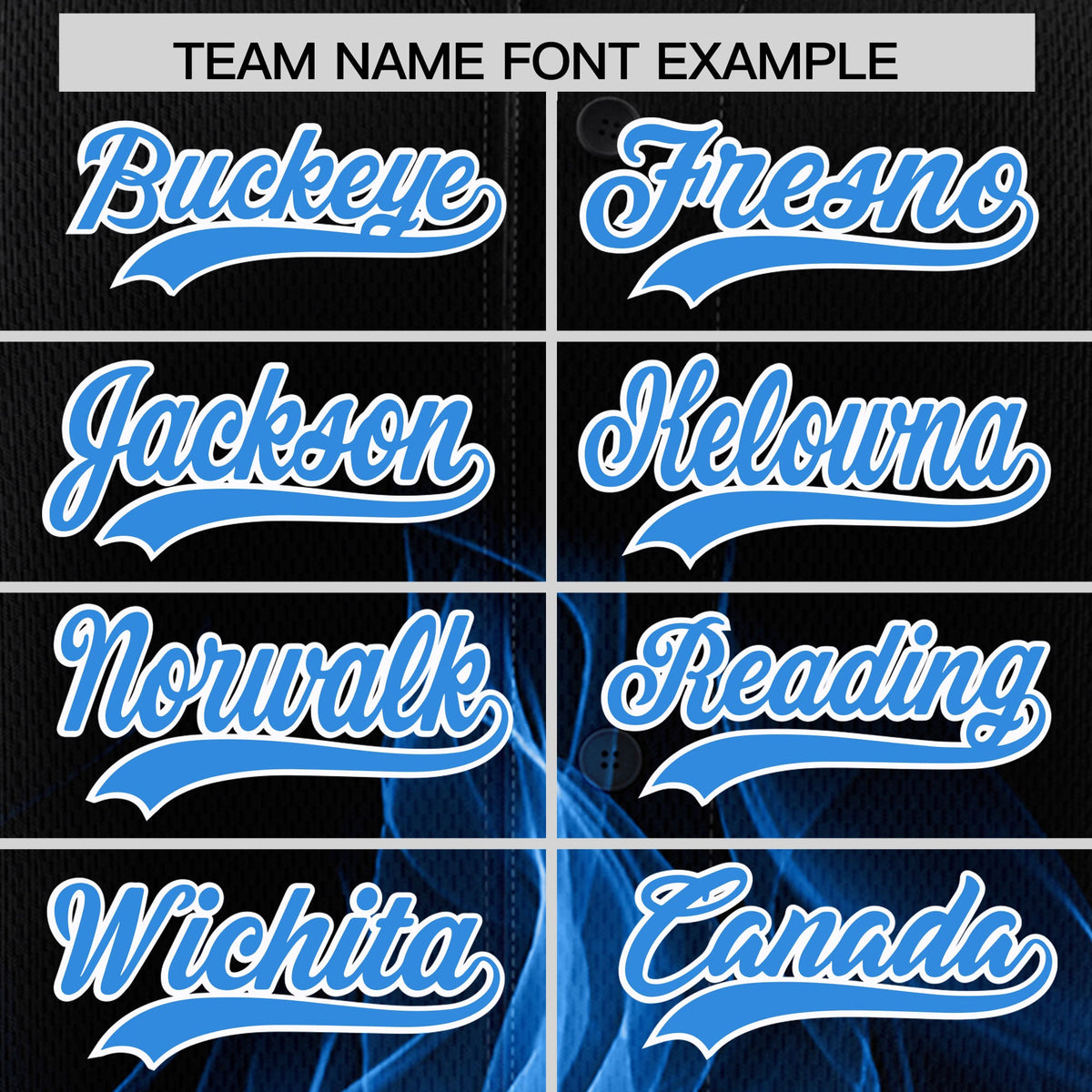 Custom Black Light Blue White Flame Graffiti Pattern Personalization Baseball Jersey| KXKSHOP