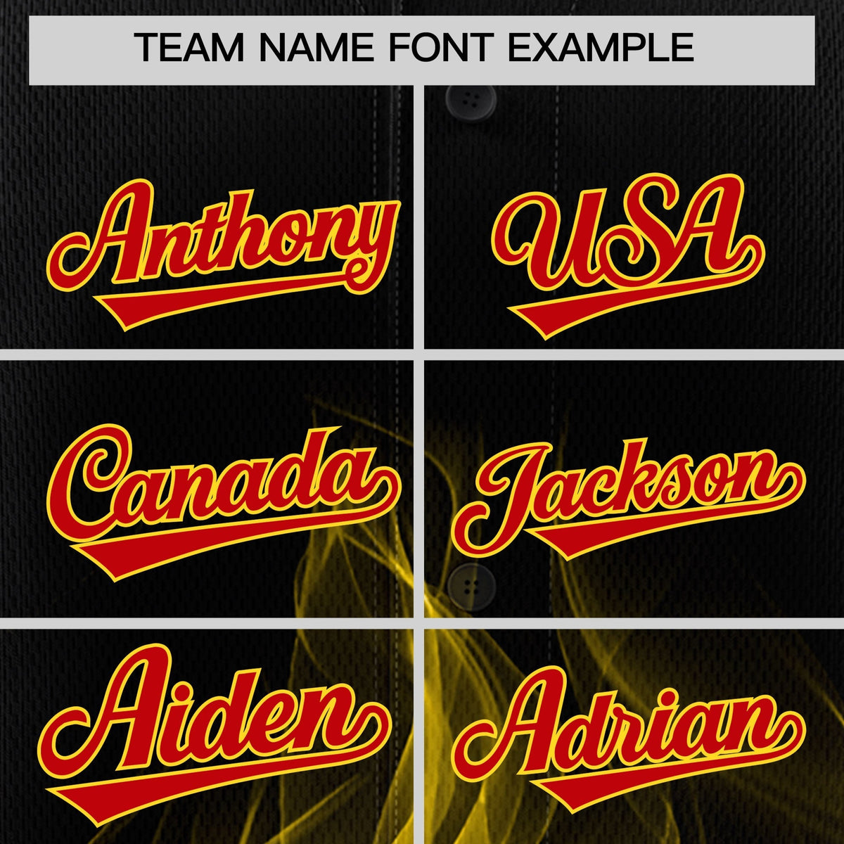 Custom Black Red Gold Flame Graffiti Pattern Personalization Baseball Jersey| KXKSHOP