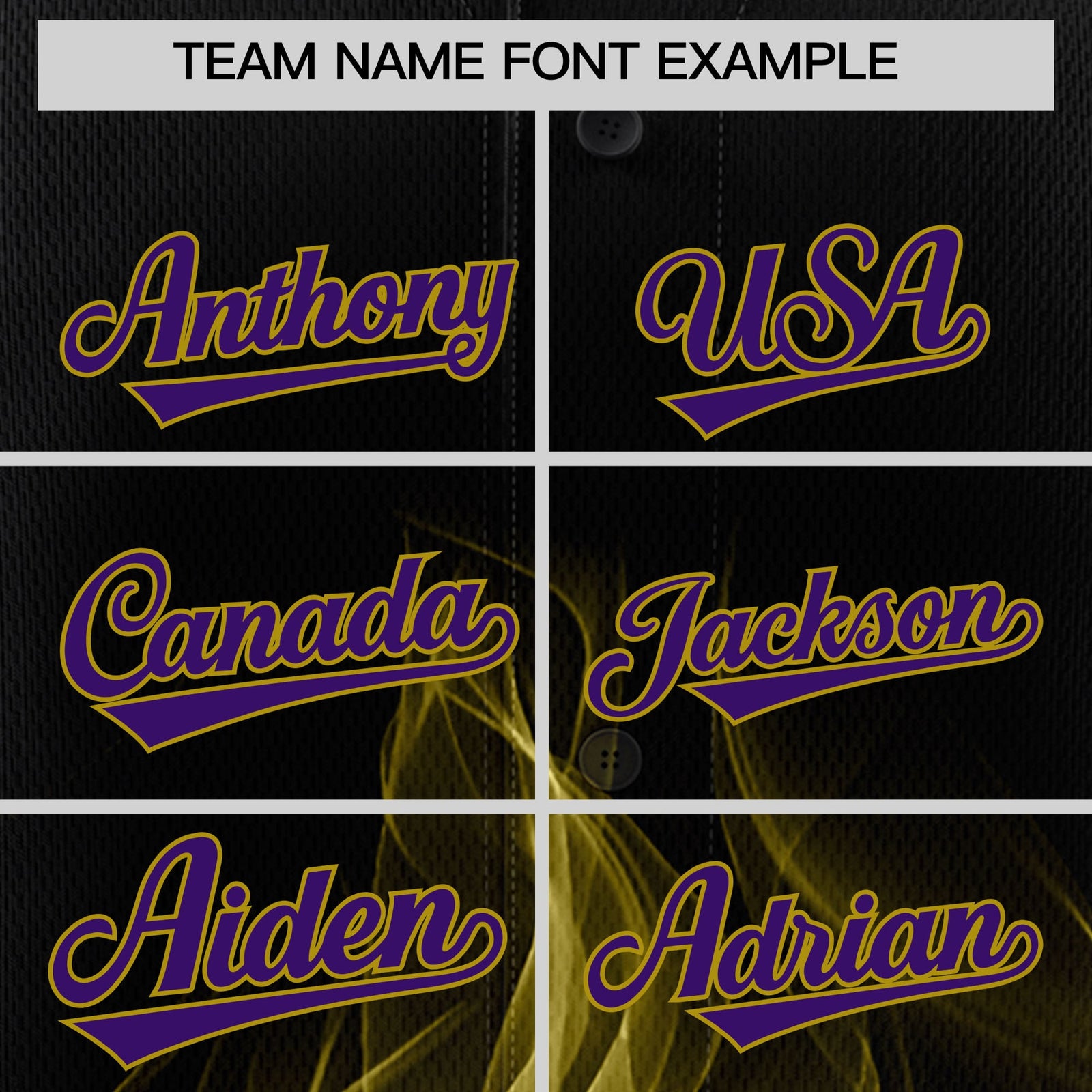 Custom Black Purple Old Gold Flame Graffiti Pattern Personalization Baseball Jersey| KXKSHOP