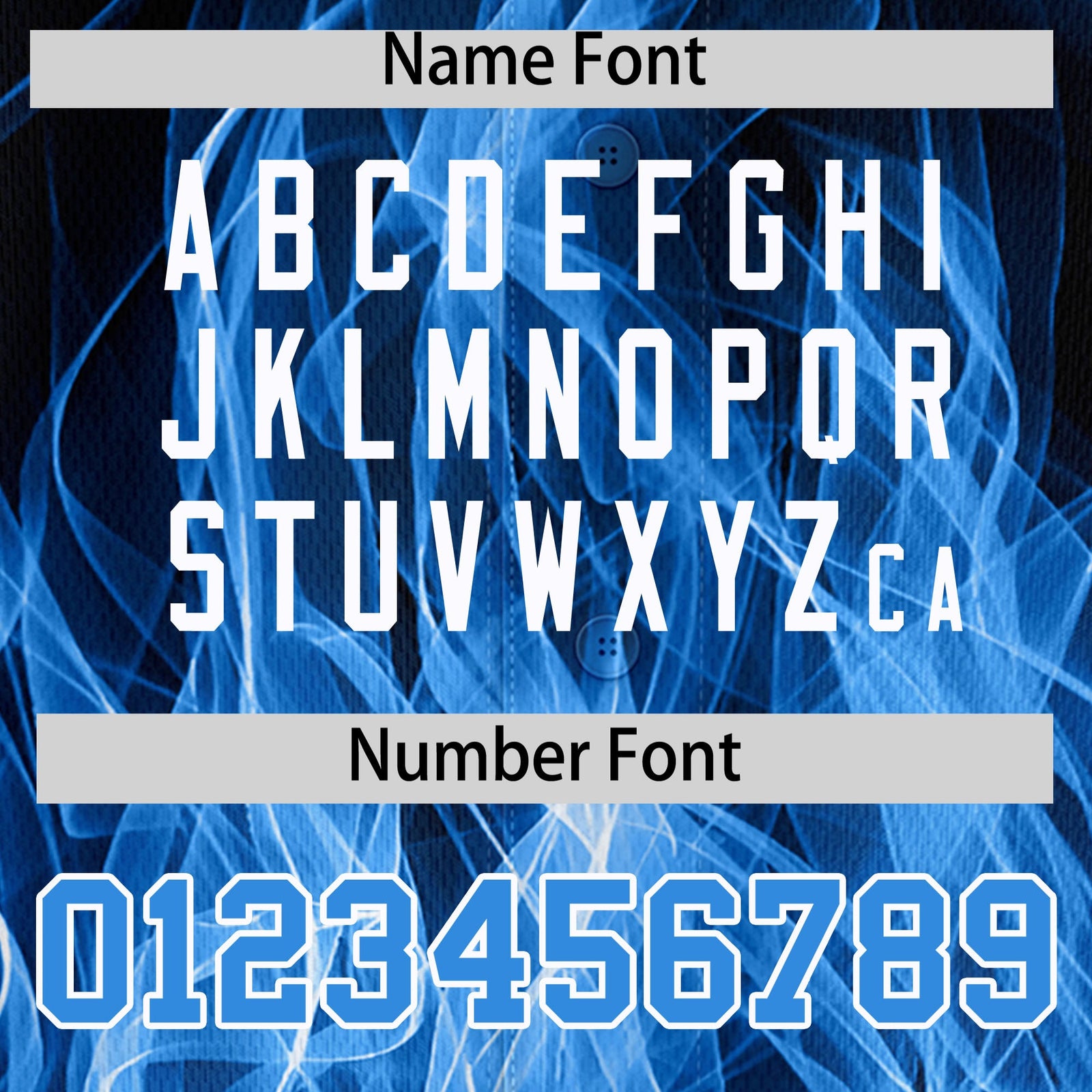 Custom Black Light Blue White Flame Graffiti Pattern Personalization Baseball Jersey| KXKSHOP