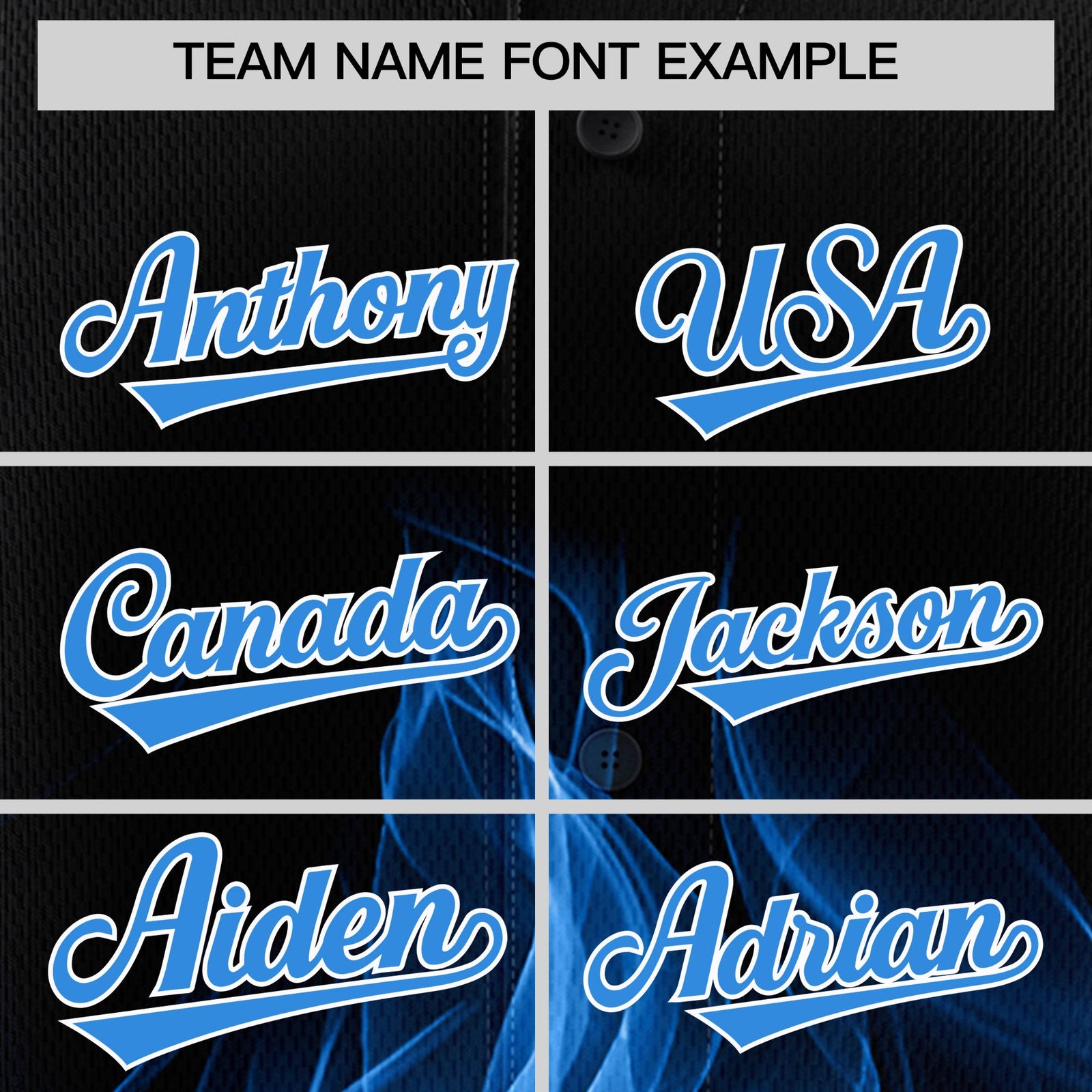 Custom Black Light Blue White Flame Graffiti Pattern Personalization Baseball Jersey| KXKSHOP