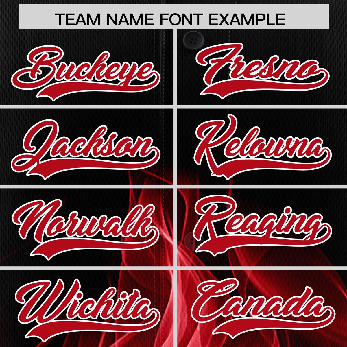 Custom Black Red White Flame Graffiti Pattern Personalization Baseball Jersey| KXKSHOP
