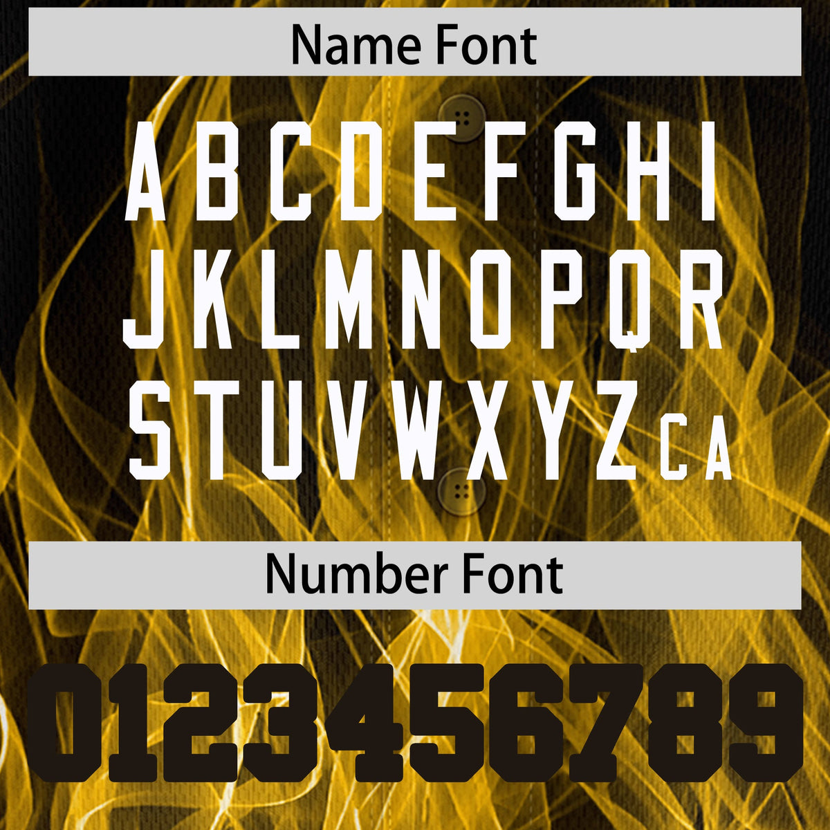 Custom Black Yellow White Flame Graffiti Pattern Personalization Baseball Jersey| KXKSHOP