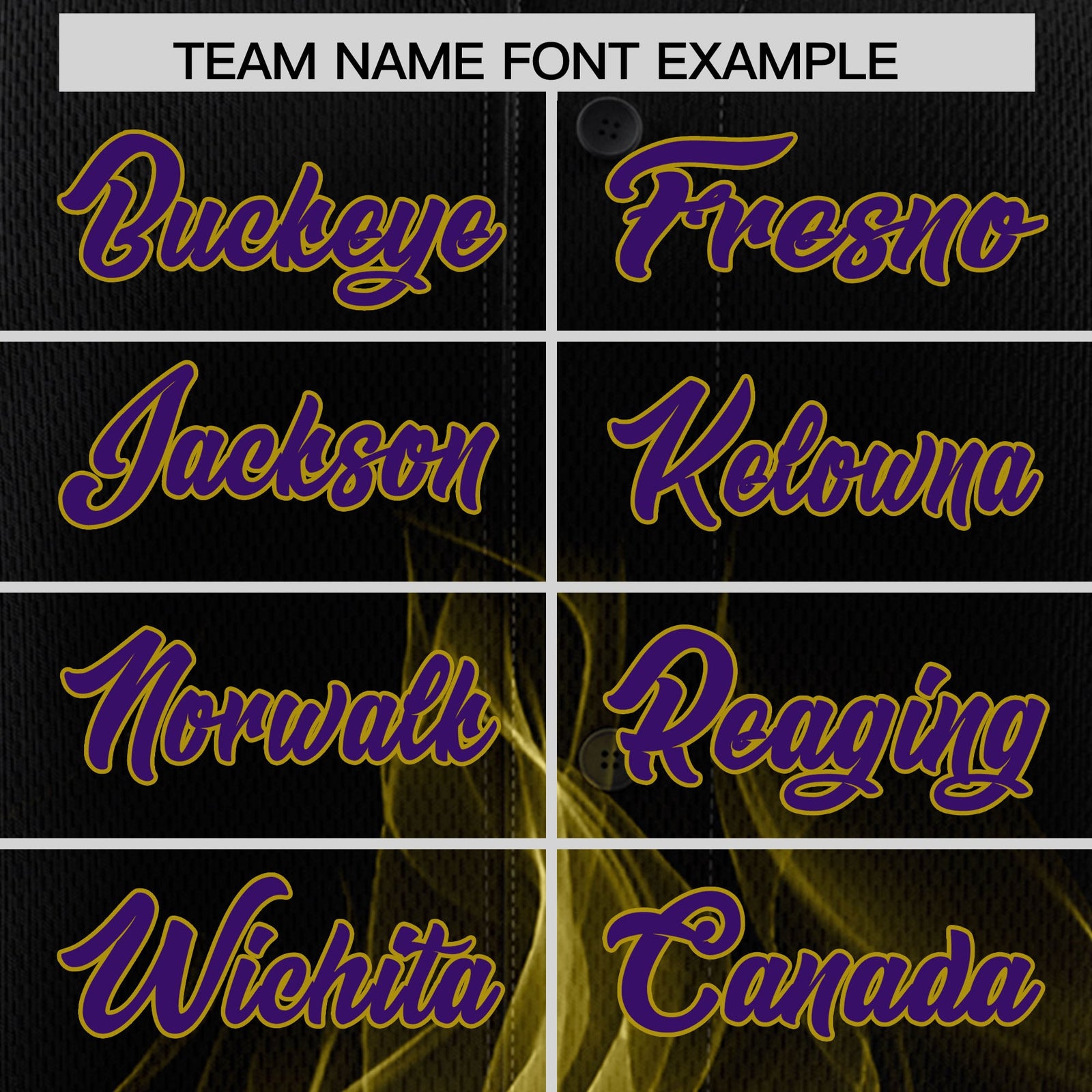 Custom Black Purple Old Gold Flame Graffiti Pattern Personalization Baseball Jersey| KXKSHOP