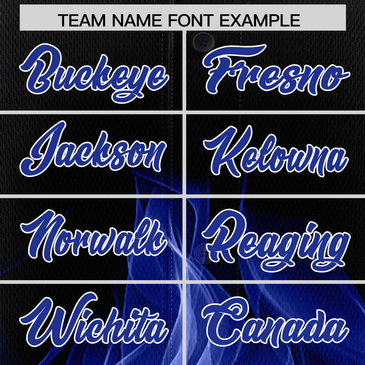 Custom Black Royal Blue White Flame Graffiti Pattern Personalization Baseball Jersey| KXKSHOP