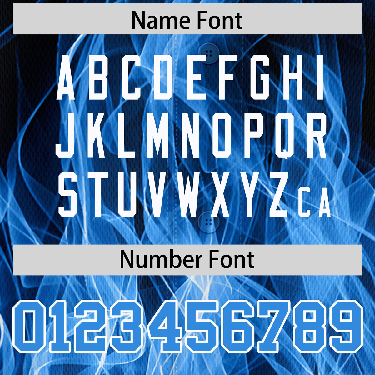 Custom Black Light Blue White Flame Graffiti Pattern Personalization Baseball Jersey| KXKSHOP