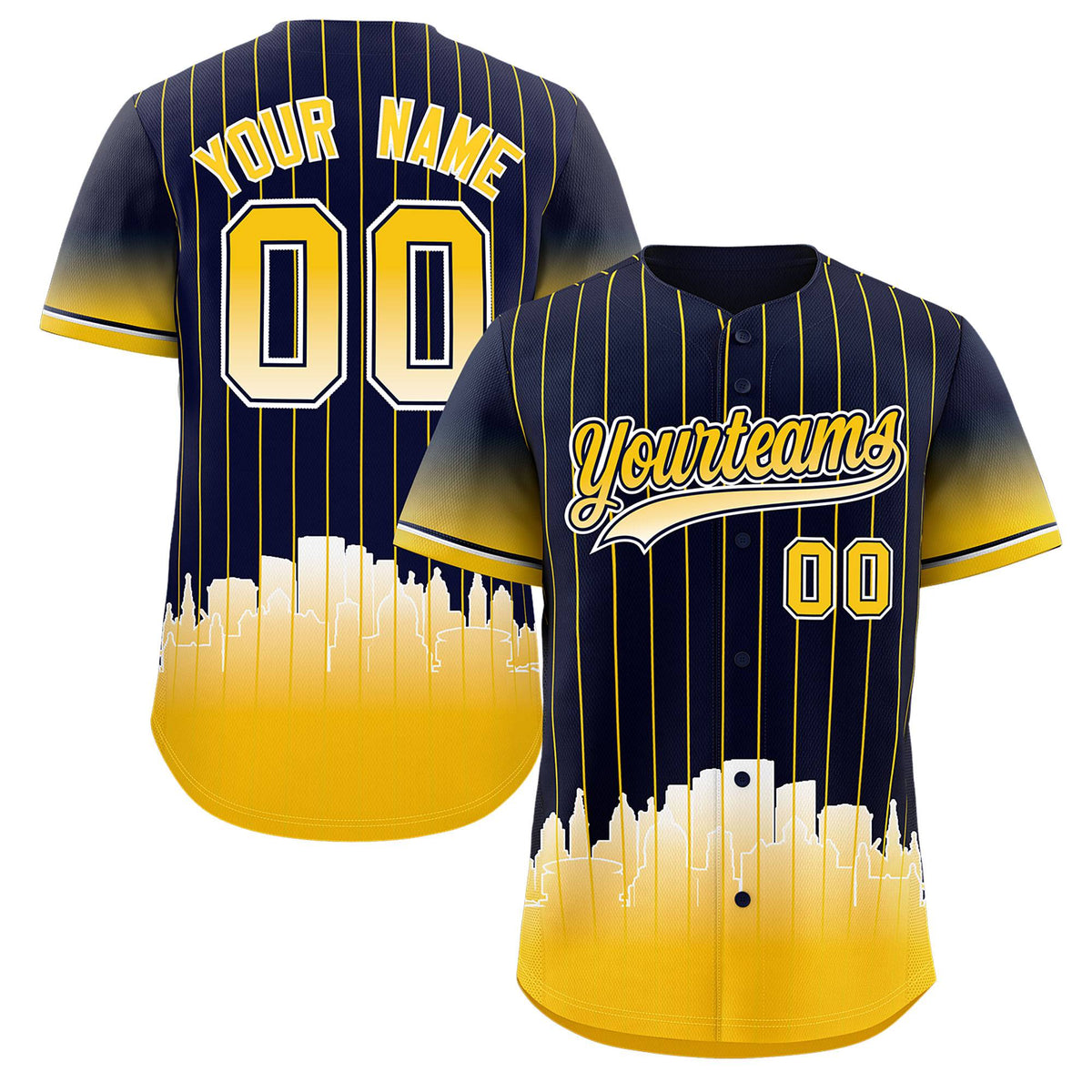 Custom Navy Milwaukee City Silhouette Authentic Baseball Jersey