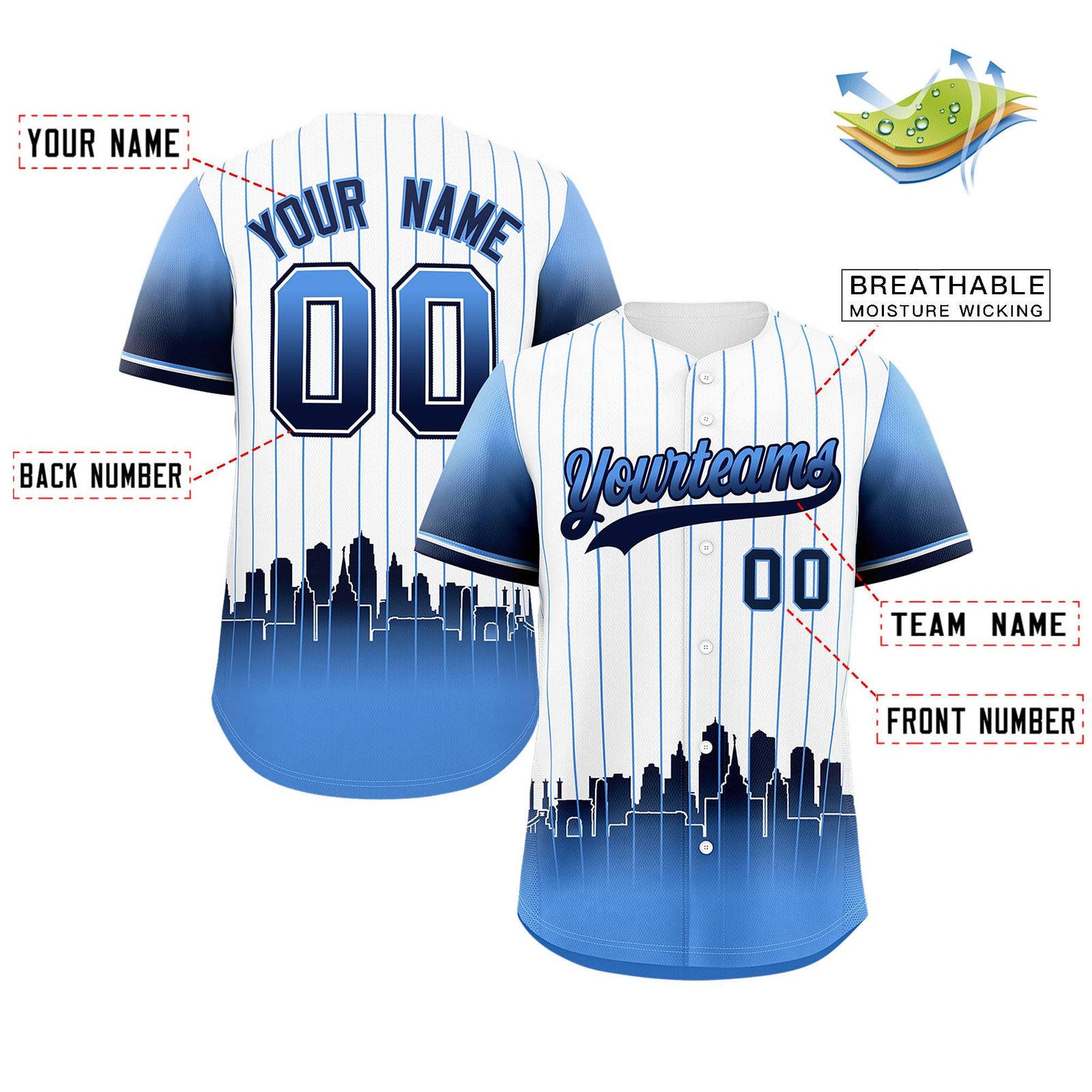 Custom White Kansas City City Silhouette Authentic Baseball Jersey