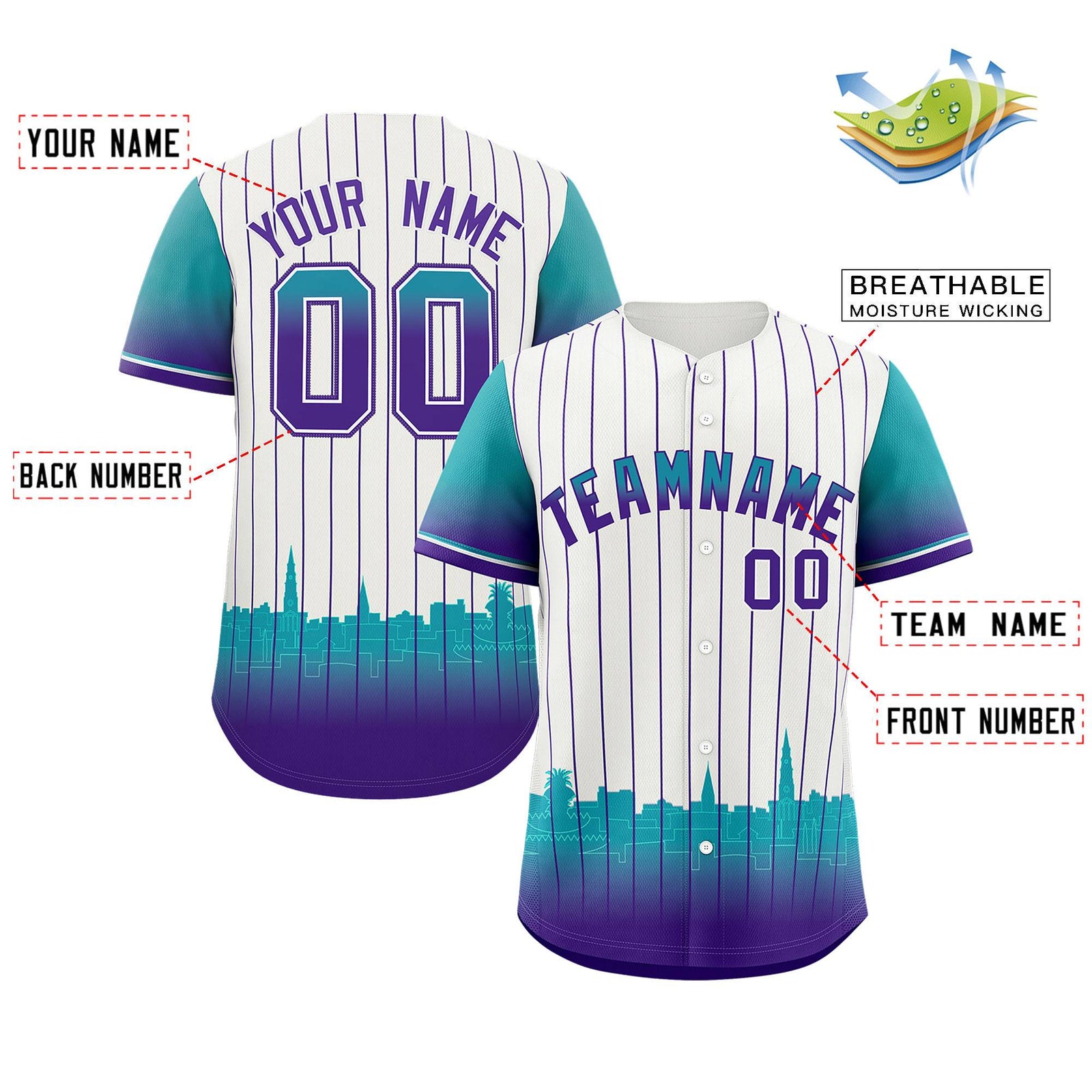 Custom White Charleston.SC City Silhouette Authentic Baseball Jersey