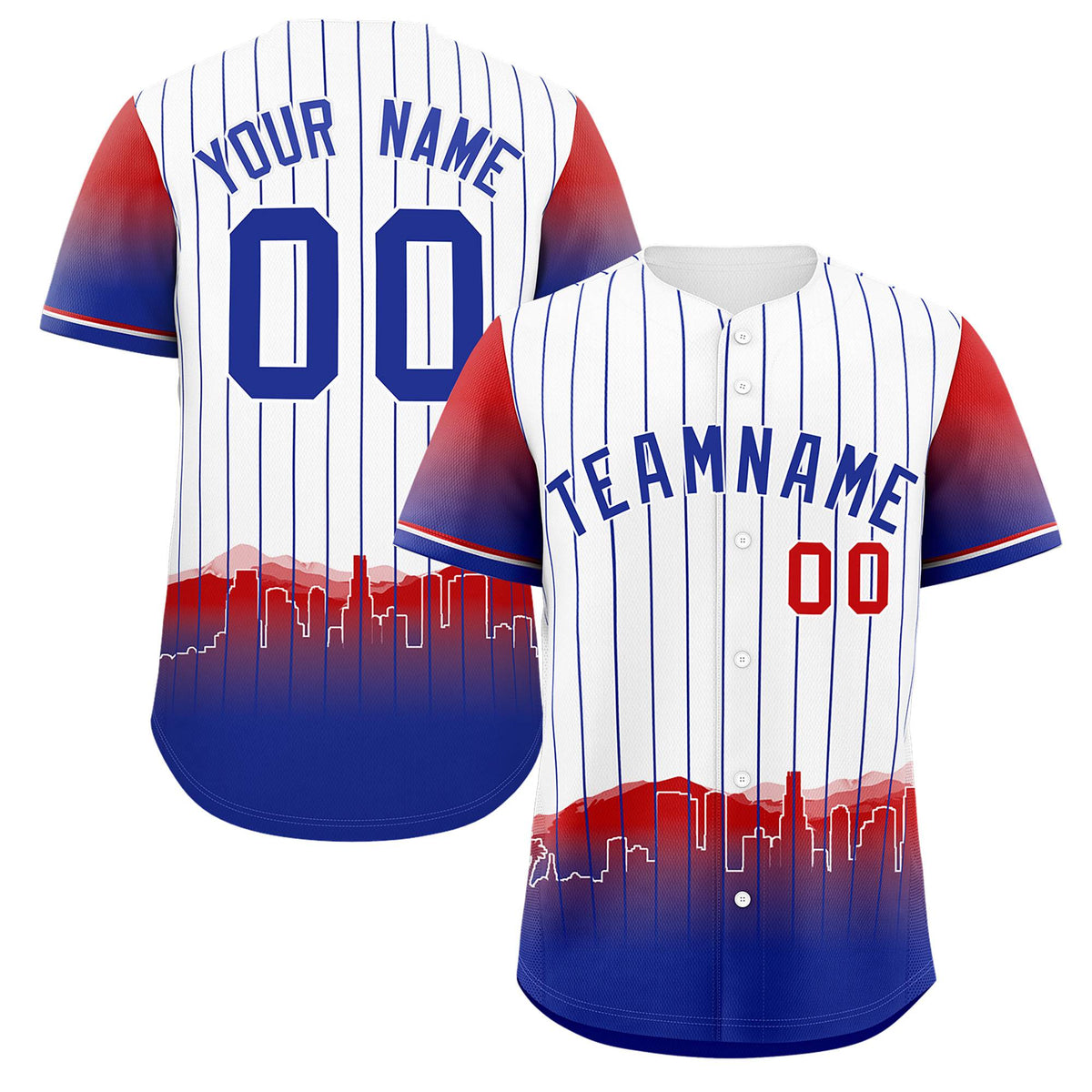 Custom White Los Angeles City Silhouette Authentic Baseball Jersey