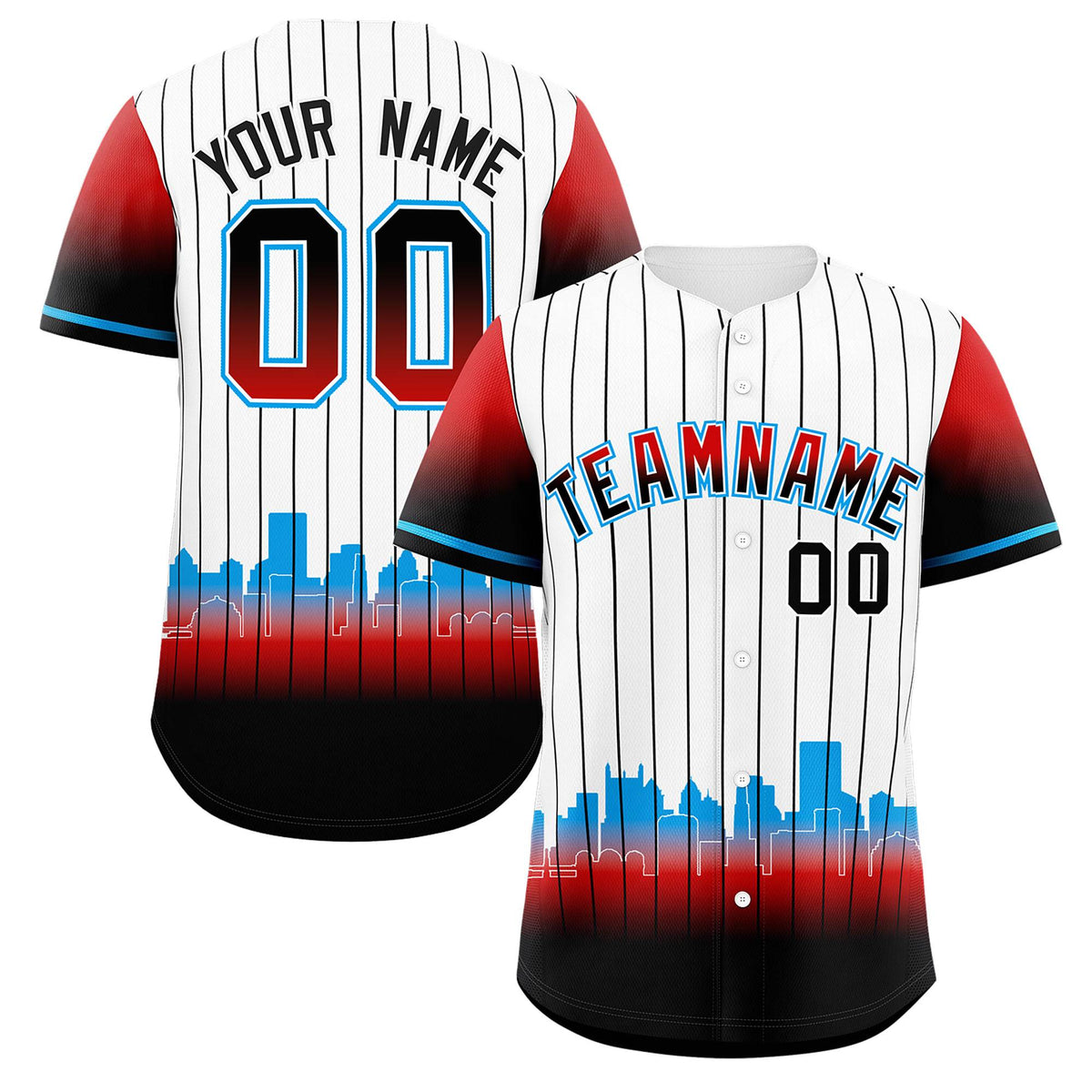 Custom White Miami City Silhouette Authentic Baseball Jersey