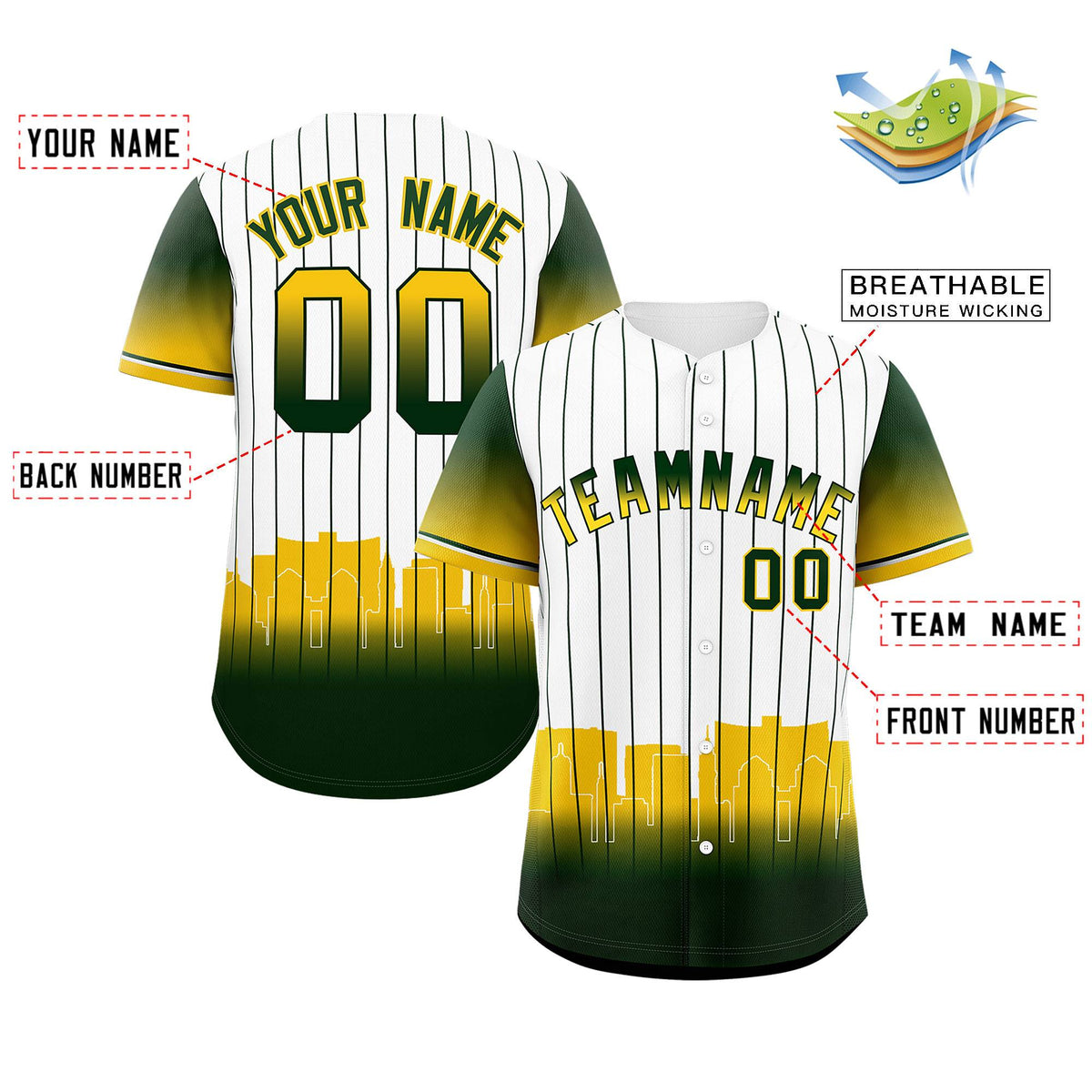 Custom White Oakland City Silhouette Authentic Baseball Jersey