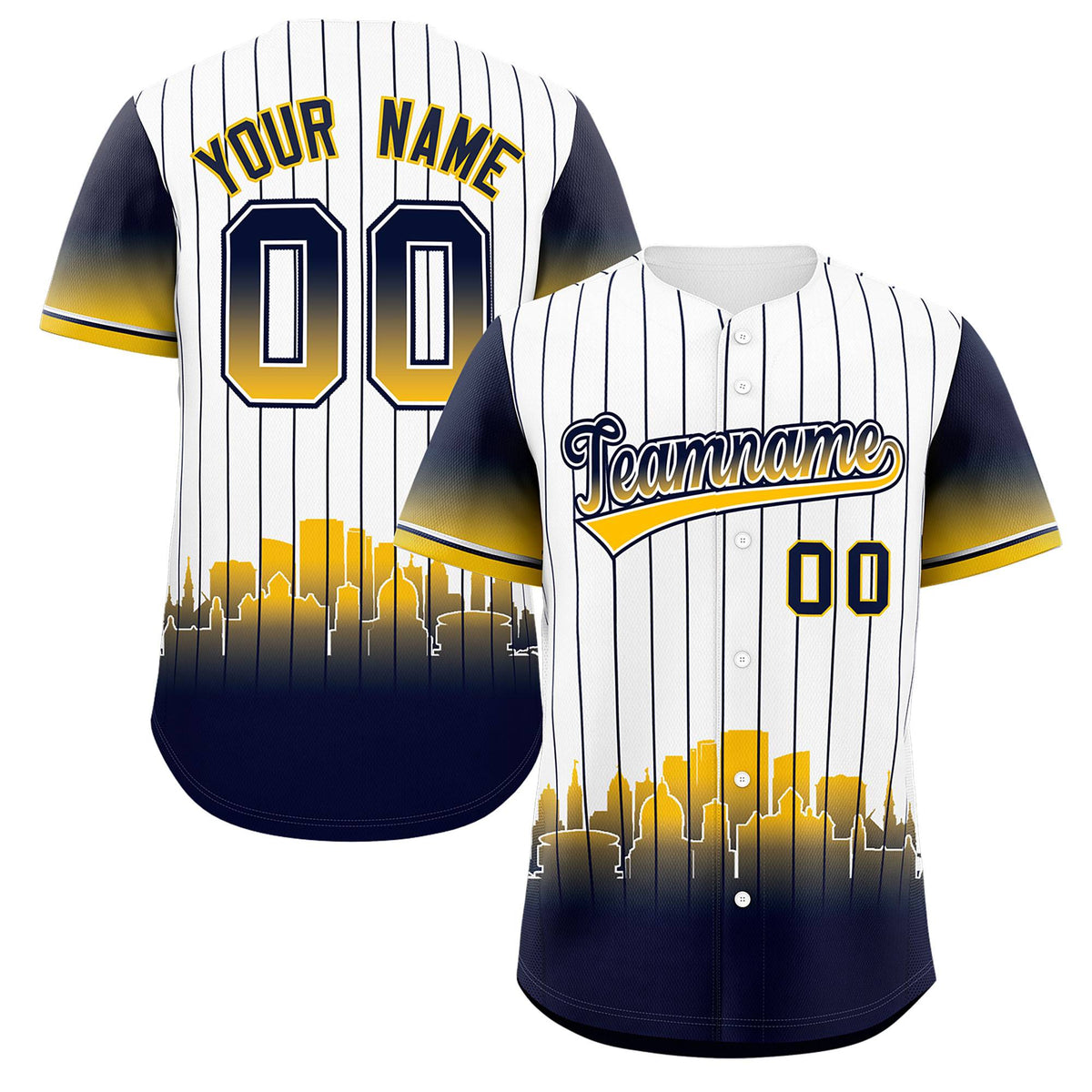 Custom White Milwaukee City Silhouette Authentic Baseball Jersey