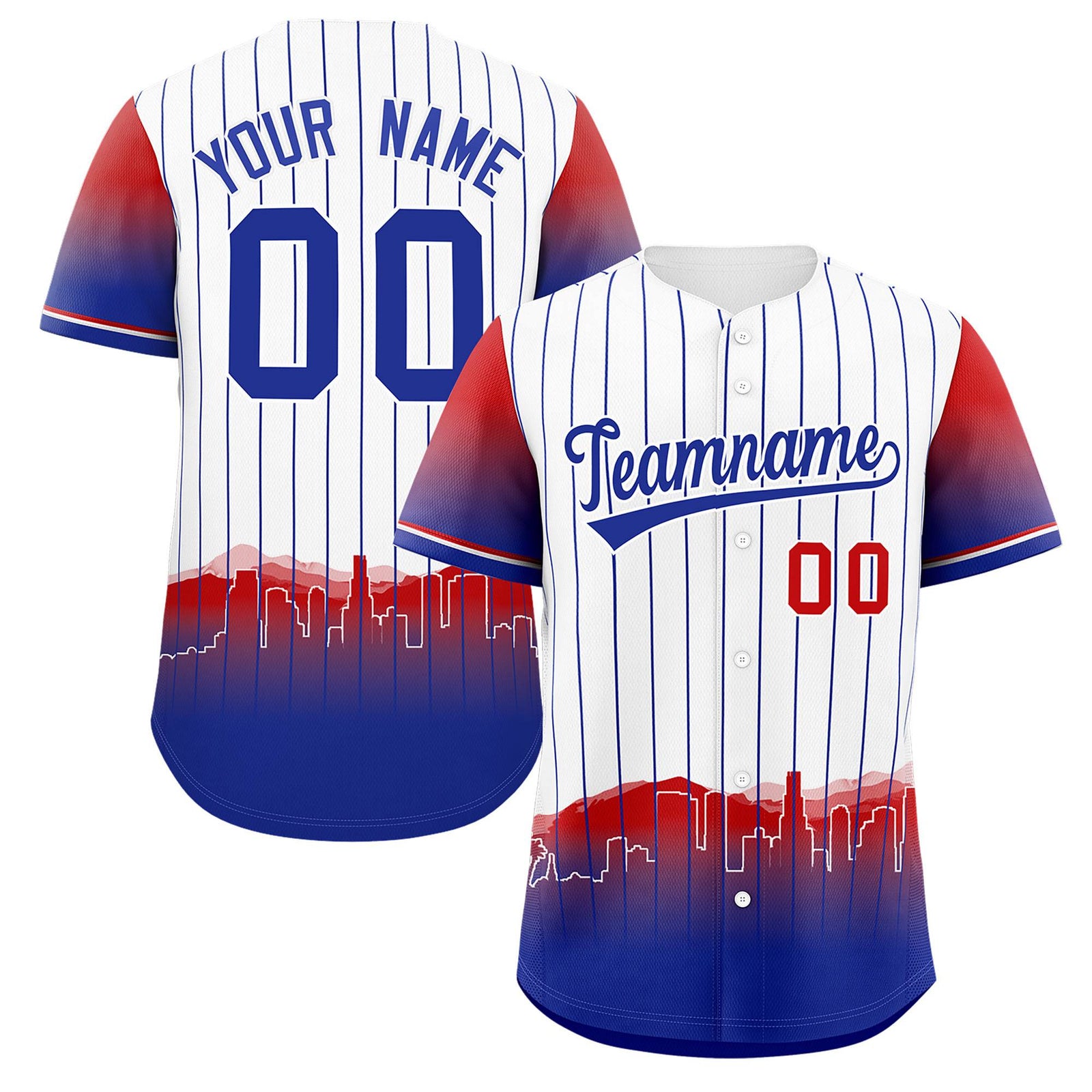 Custom White Los Angeles City Silhouette Authentic Baseball Jersey