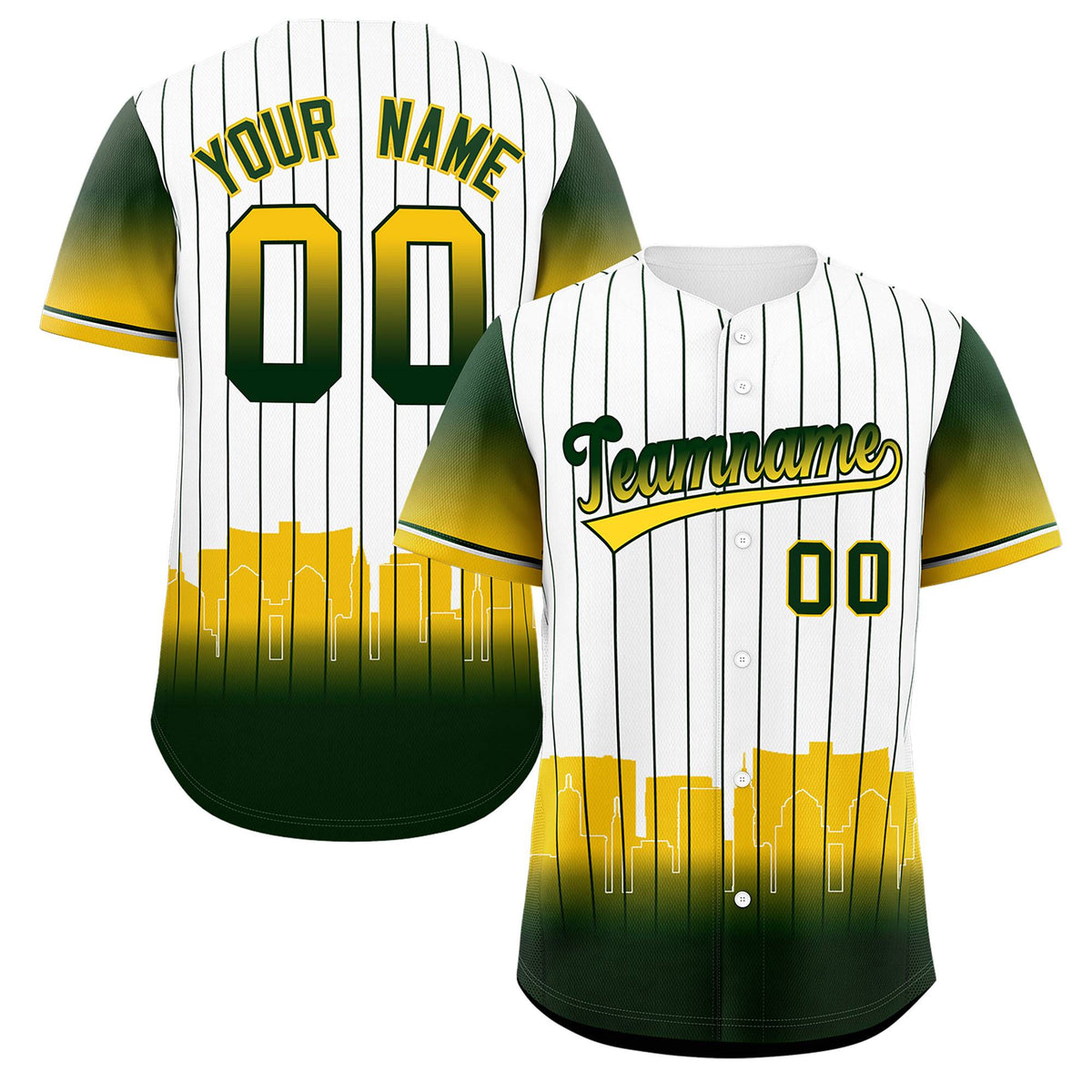 Custom White Oakland City Silhouette Authentic Baseball Jersey