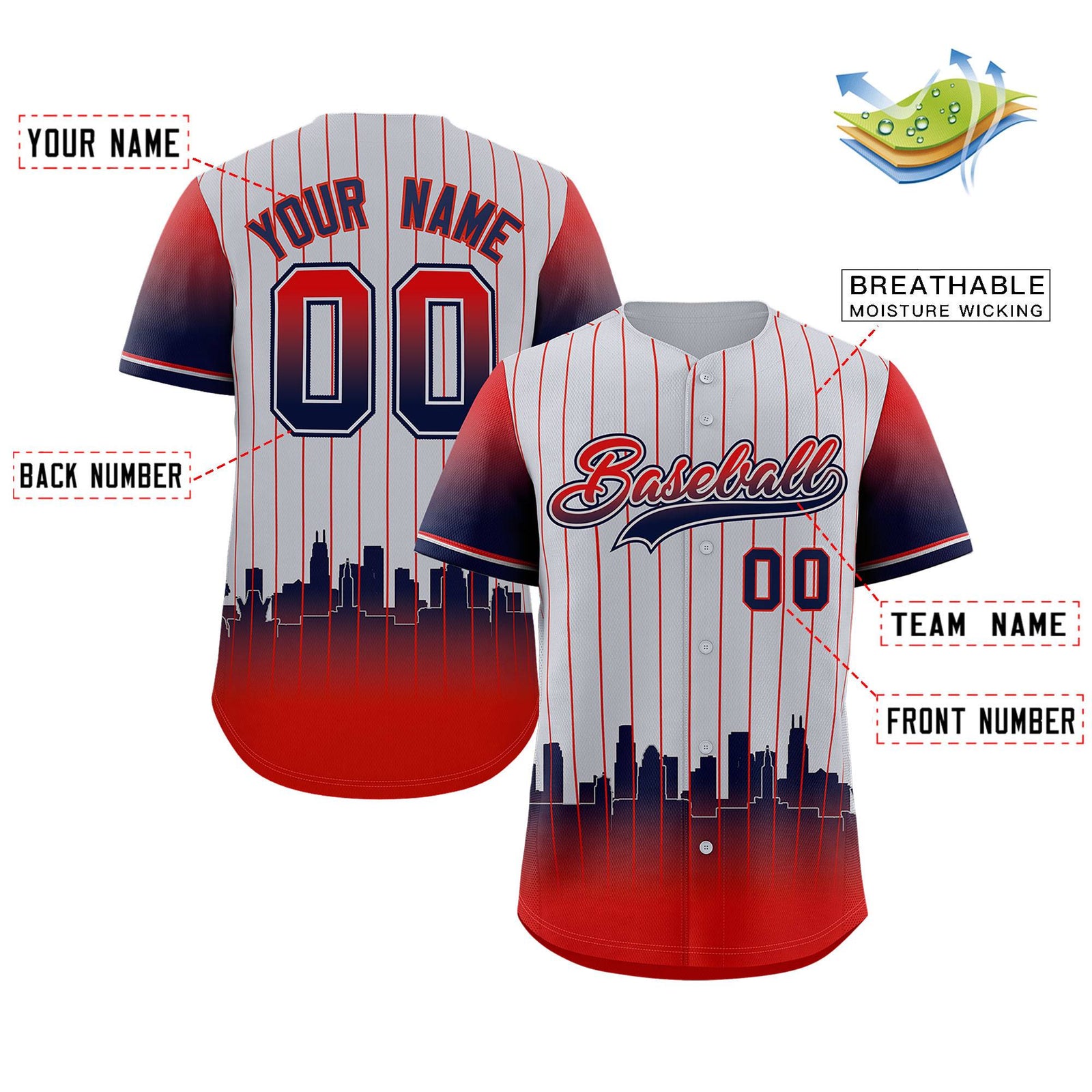 Custom Gray Los Angeles City Silhouette Authentic Baseball Jersey