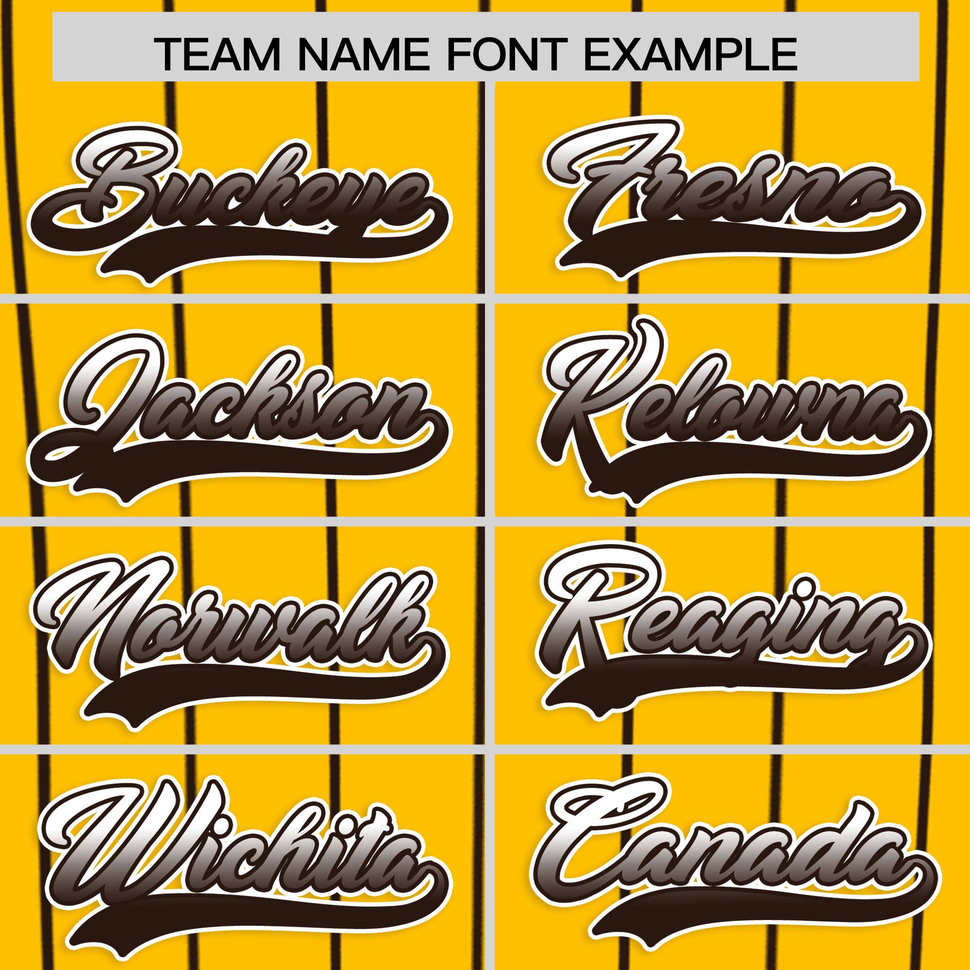 Custom Yellow San Diego City Silhouette Authentic Baseball Jersey