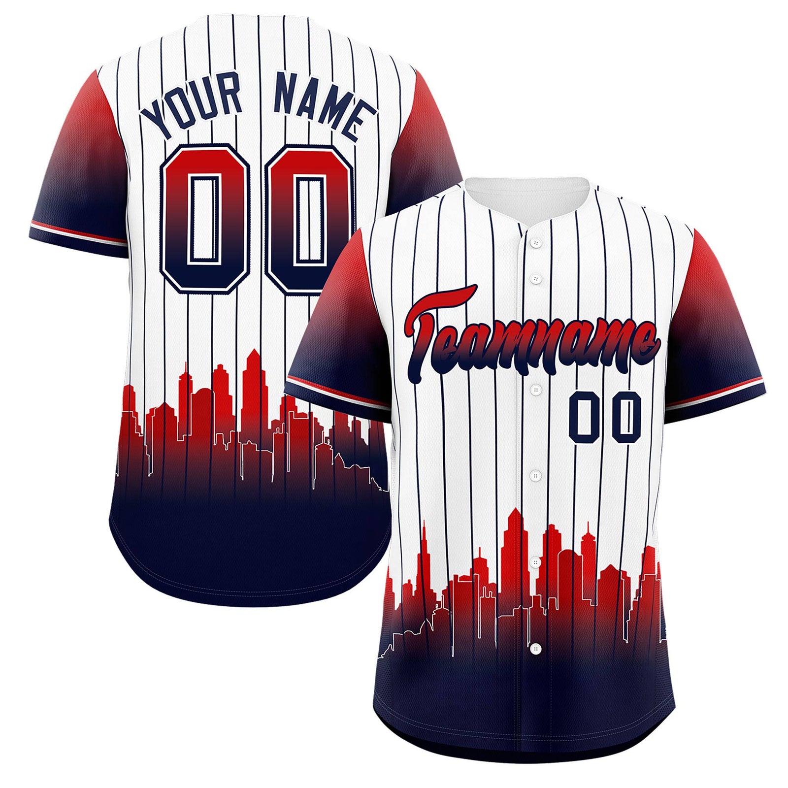 Custom White Boston City Silhouette Authentic Baseball Jersey