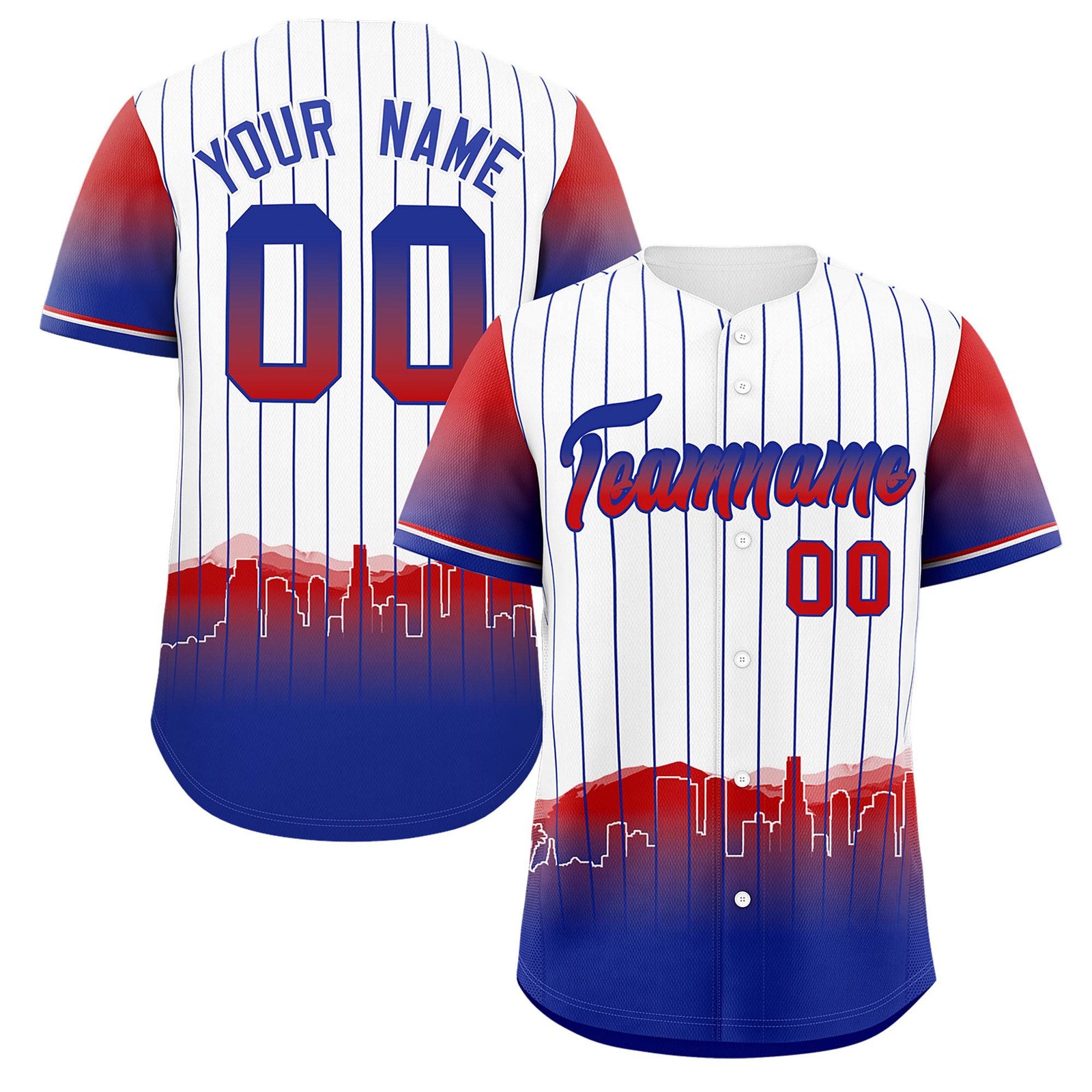 Custom White Los Angeles City Silhouette Authentic Baseball Jersey