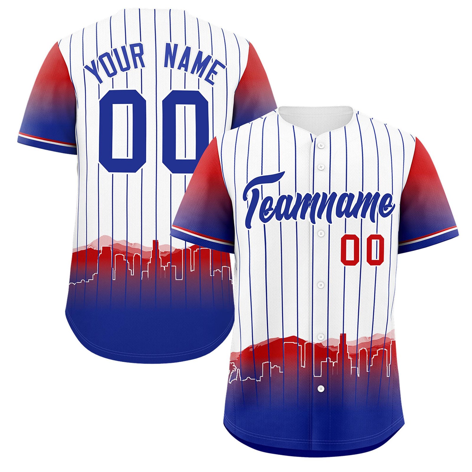 Custom White Los Angeles City Silhouette Authentic Baseball Jersey