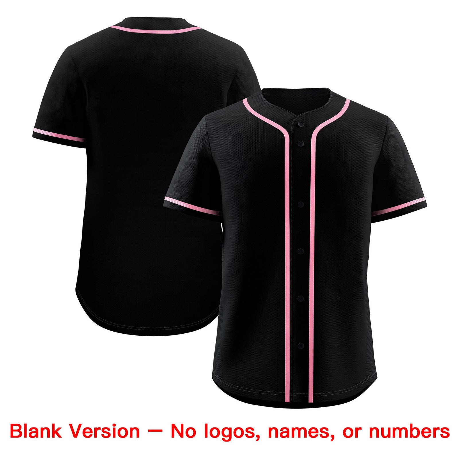 Custom Black Light Pink Classic Style Stitched Sports Uniform Personalized For Teams Baseball Jersey| KXKSHOP